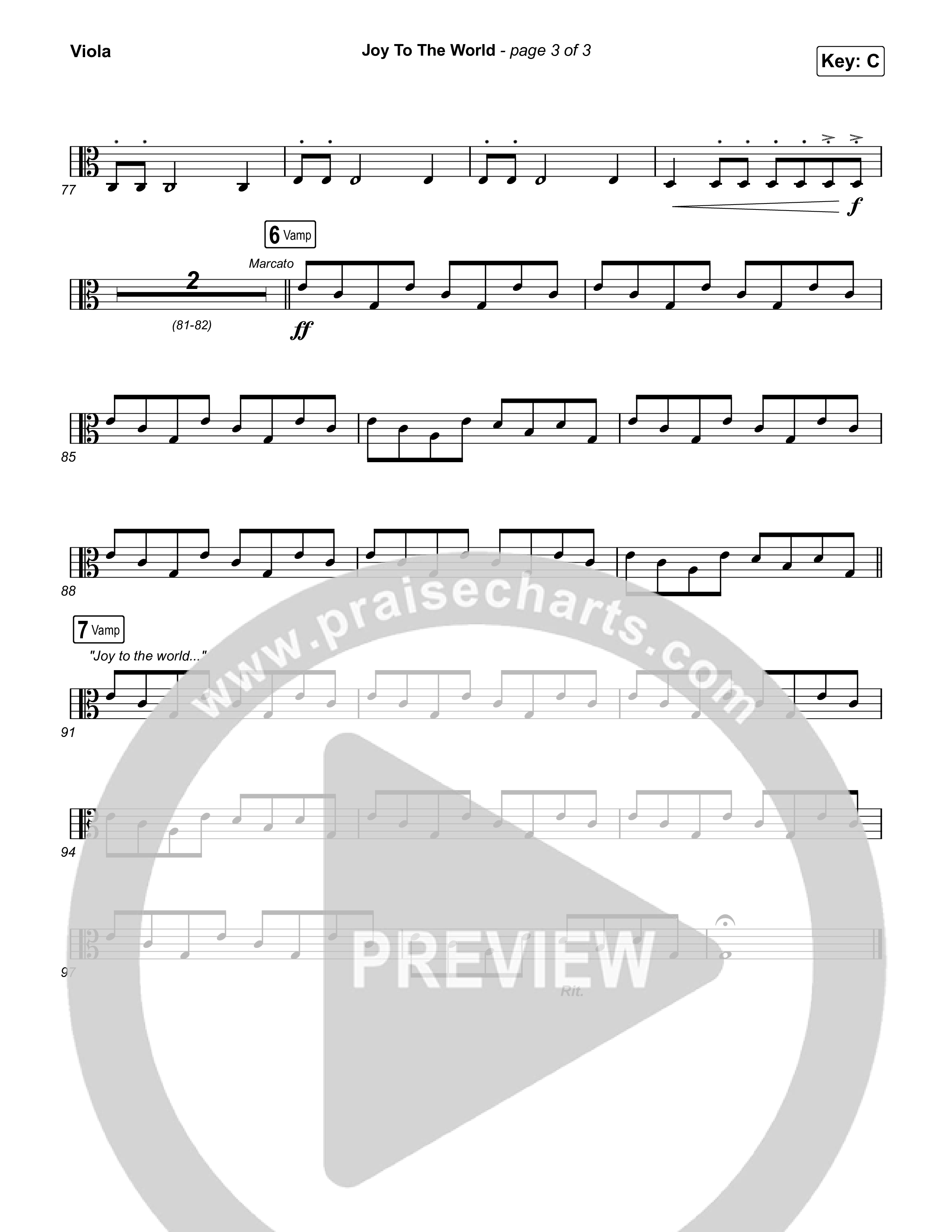 Joy To The World (Live) Viola (Thrive Worship)