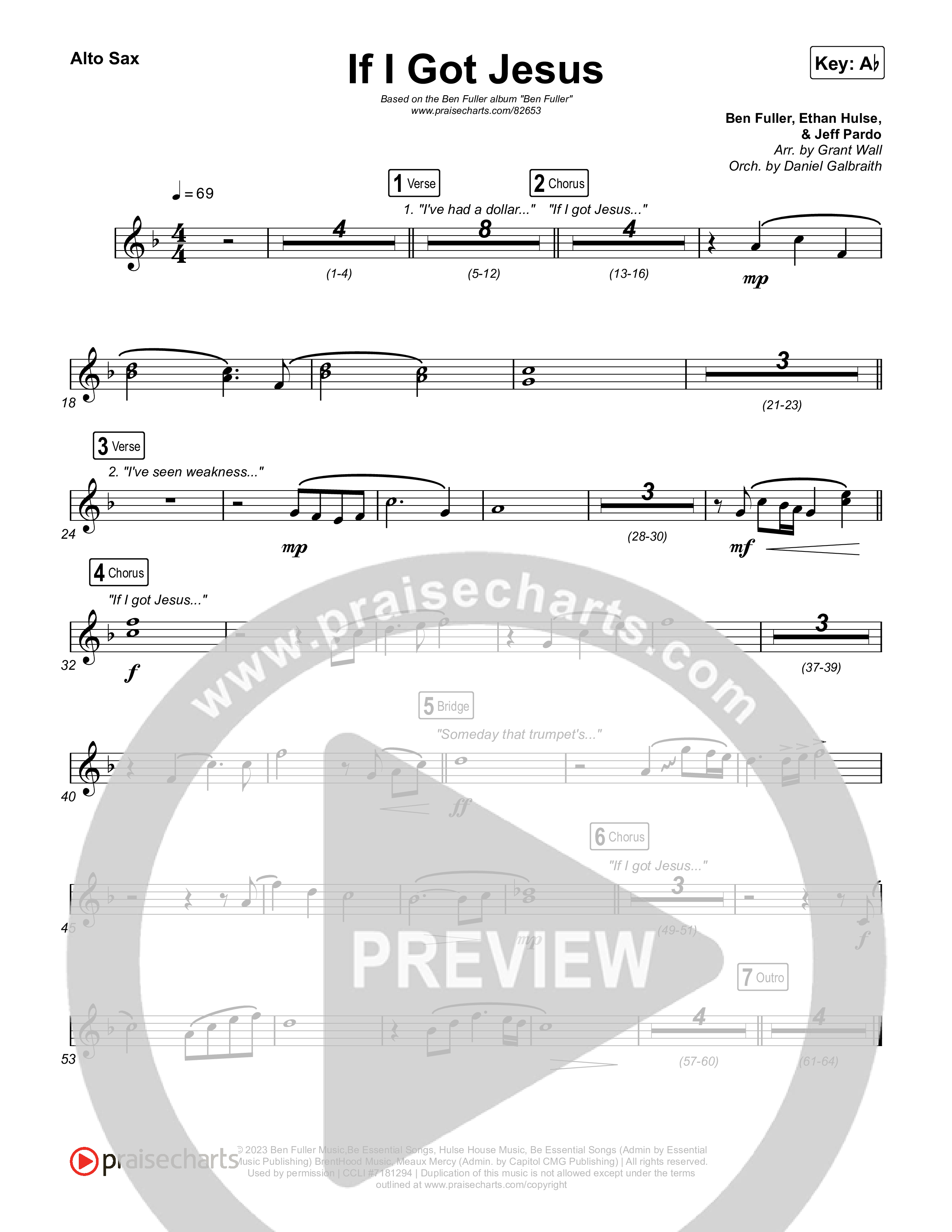 If I Got Jesus Alto Sax (Ben Fuller)