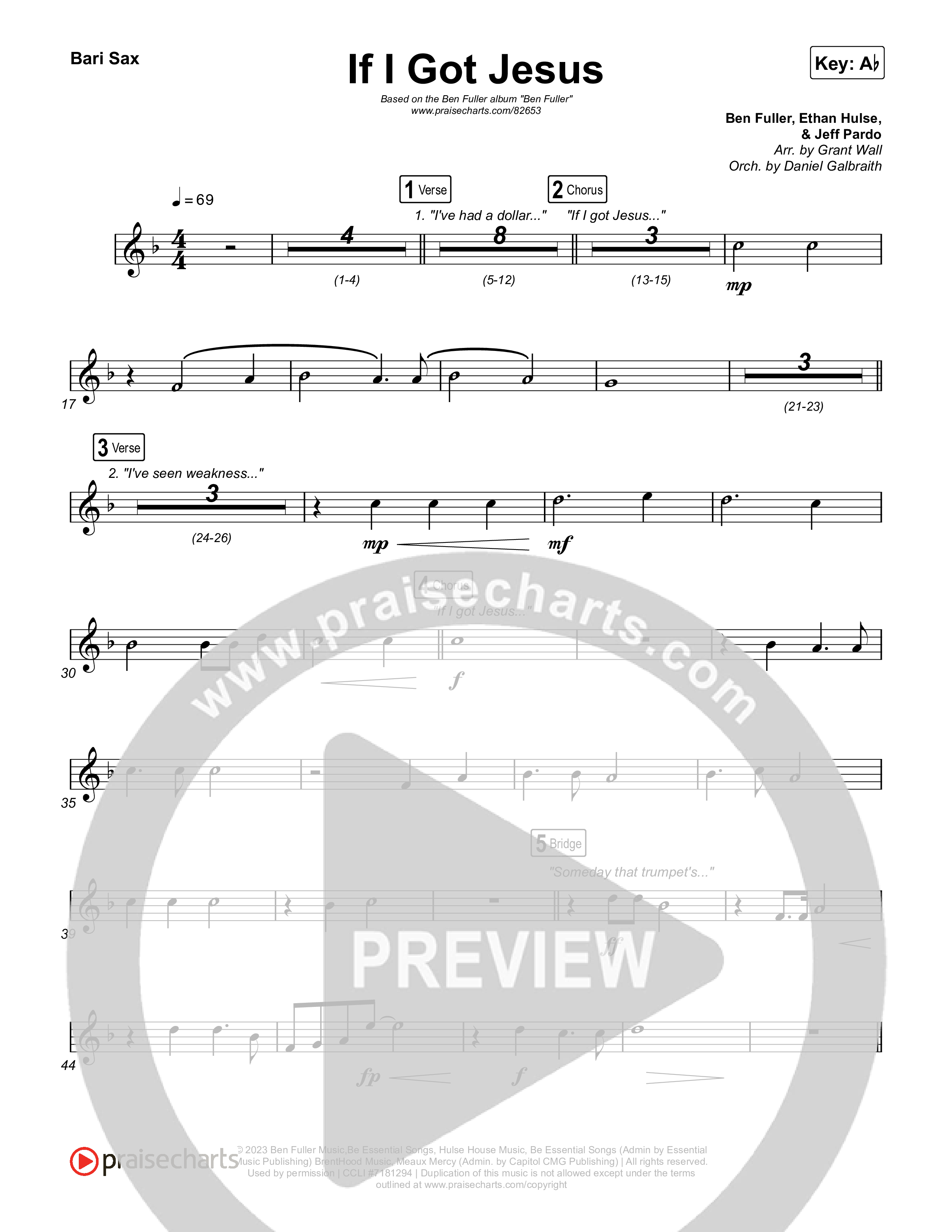 If I Got Jesus Bari Sax (Ben Fuller)