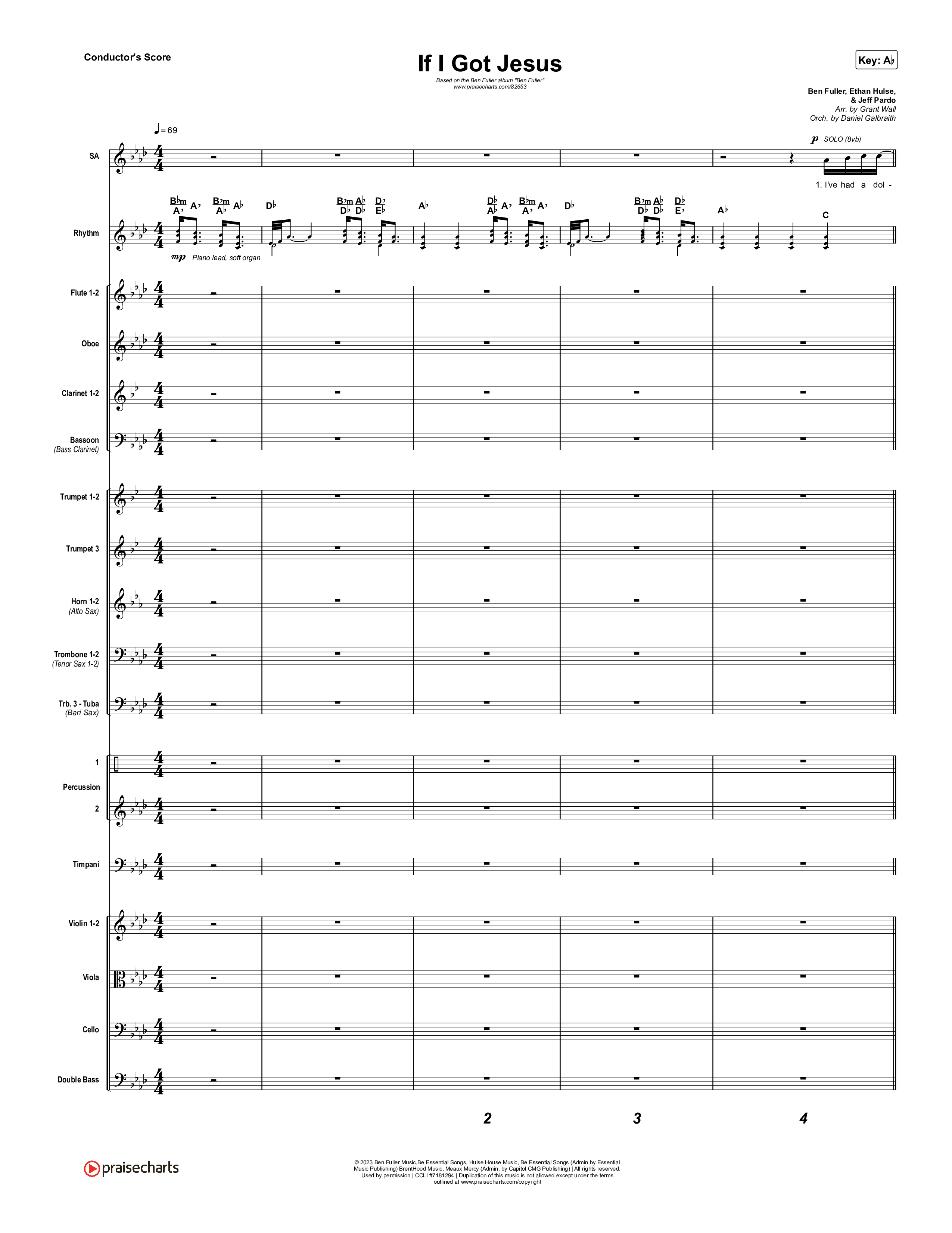 If I Got Jesus Conductor's Score (Ben Fuller)