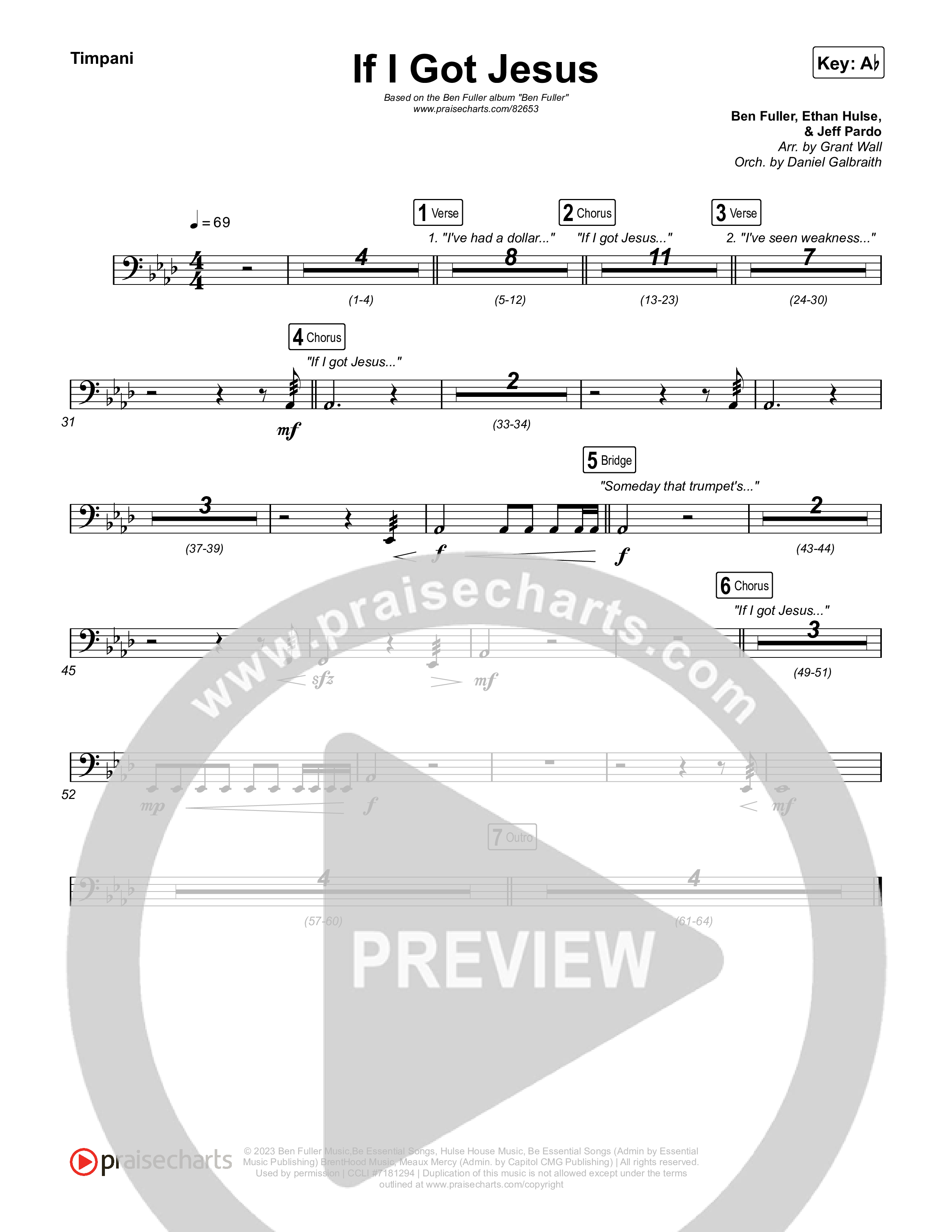 If I Got Jesus Timpani (Ben Fuller)