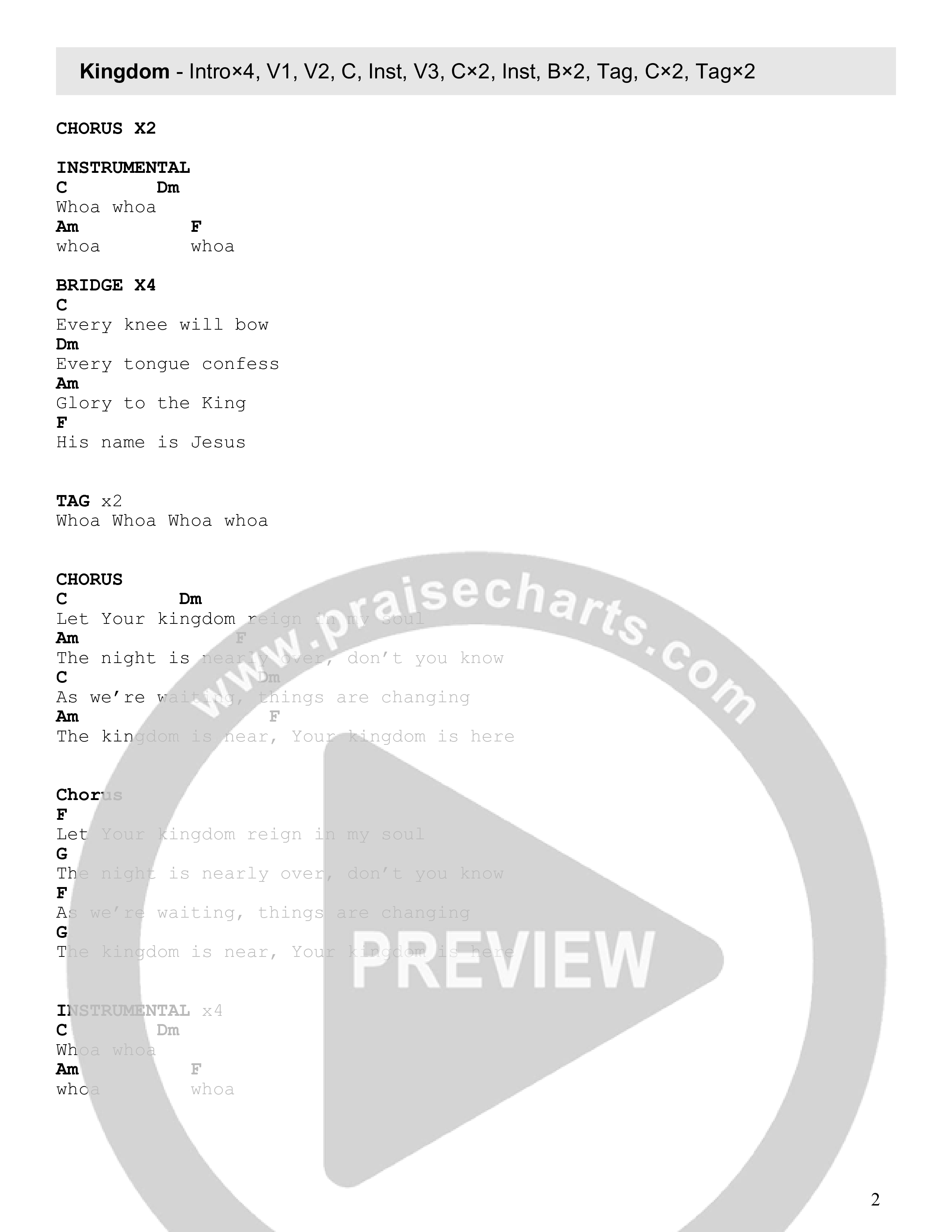 Wind And Waves (Live) Chord Chart (Vive Worship)