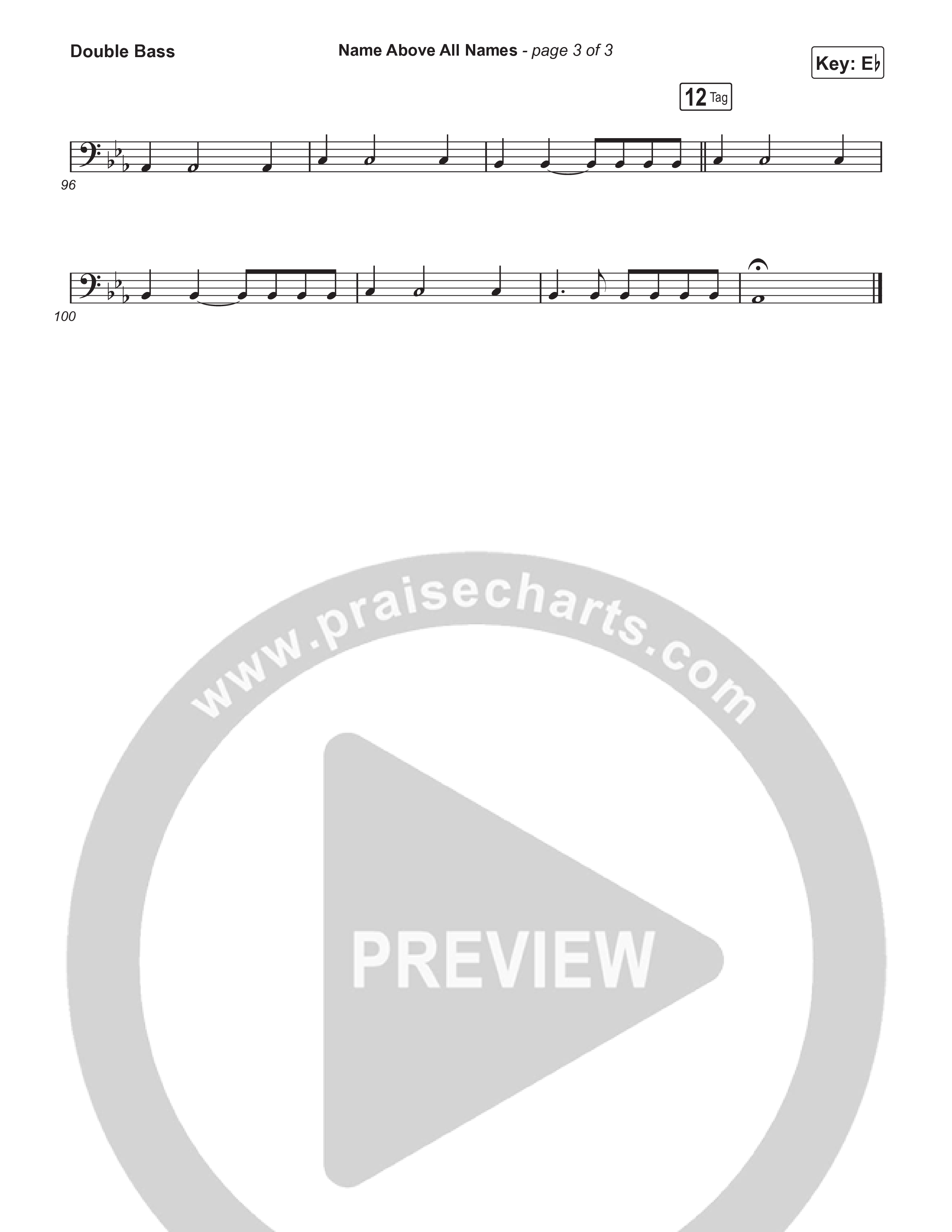Name Above All Names (Choral Anthem SATB) String Bass (Charity Gayle / Arr. Luke Gambill)