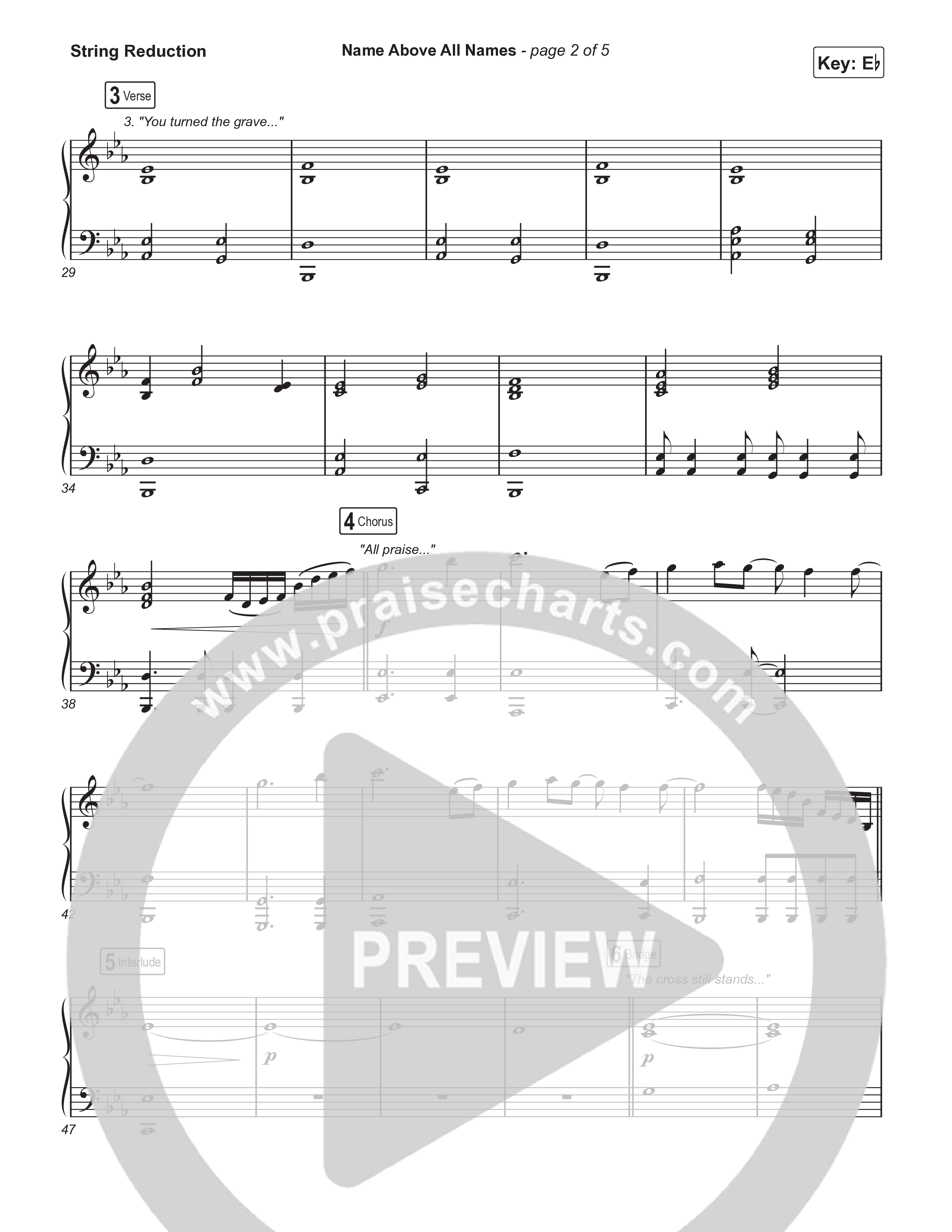 Name Above All Names (Choral Anthem SATB) String Reduction (Charity Gayle / Arr. Luke Gambill)