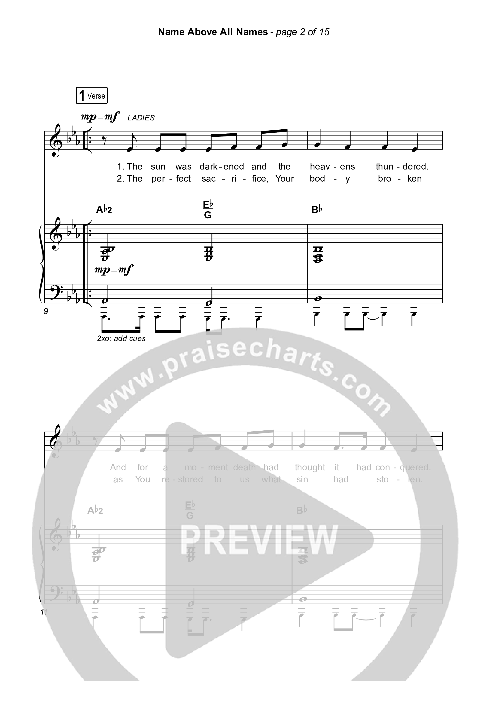 Name Above All Names (Worship Choir/SAB) Octavo (SAB & Pno) (Charity Gayle / Arr. Luke Gambill)