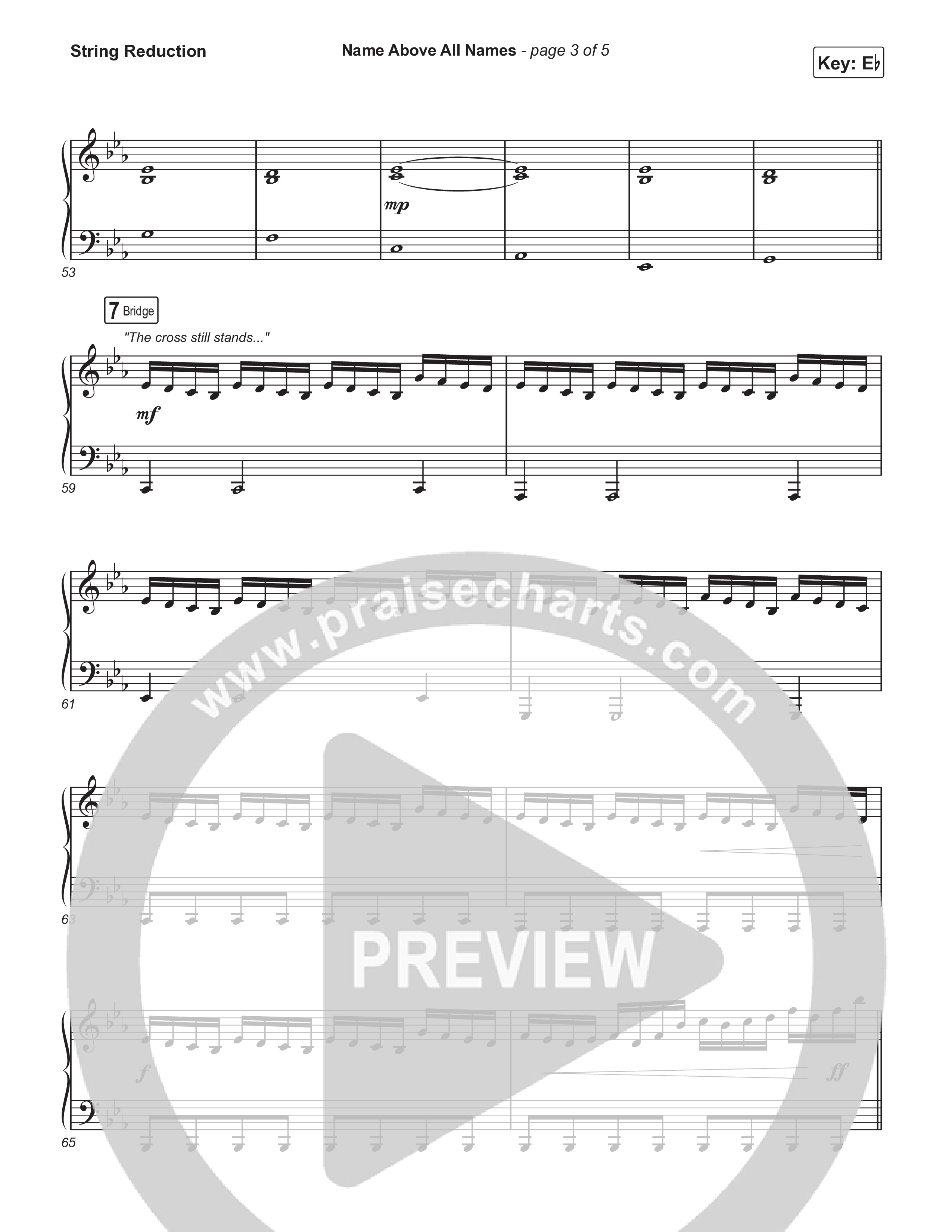 Name Above All Names (Worship Choir/SAB) String Reduction (Charity Gayle / Arr. Luke Gambill)