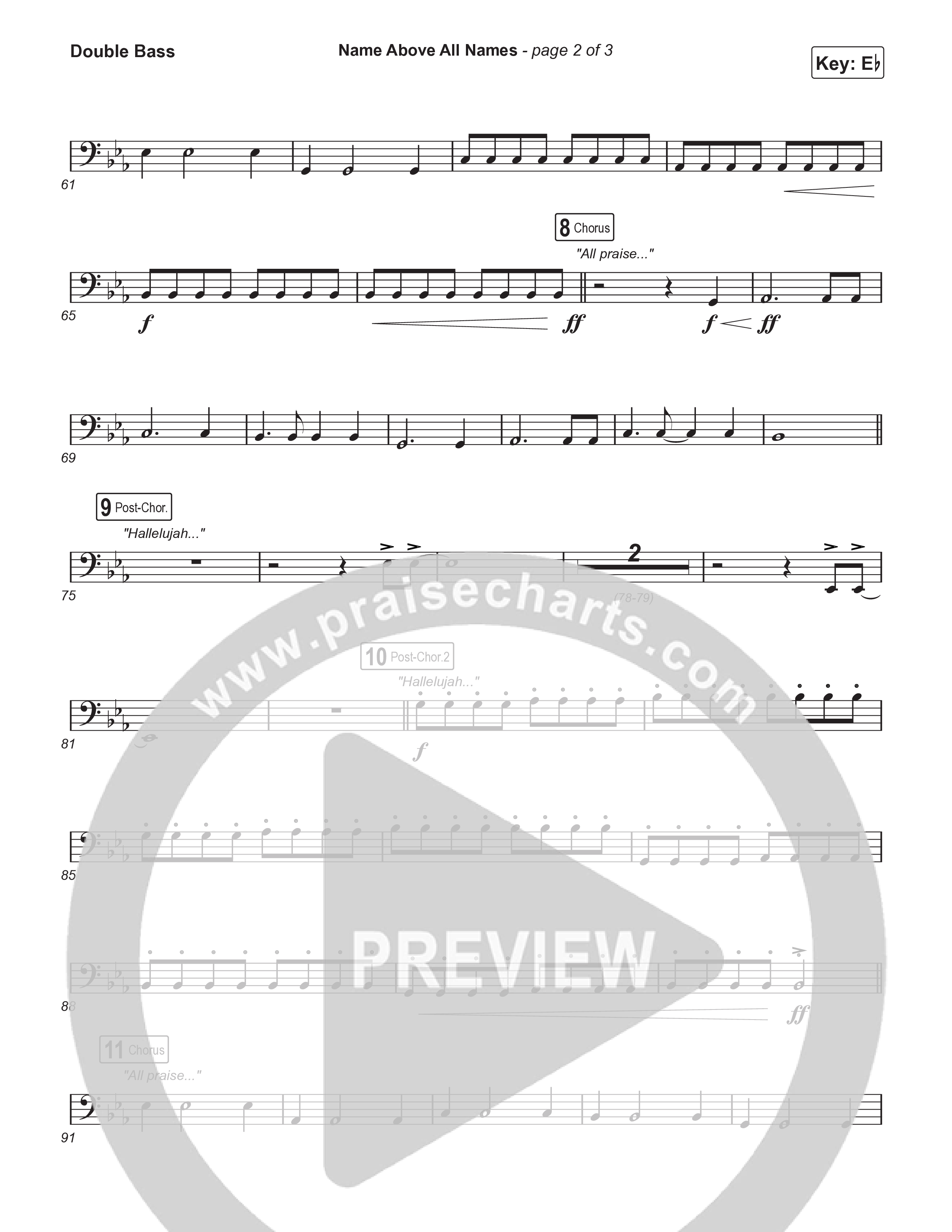 Name Above All Names (Unison/2-Part) Double Bass (Charity Gayle / Arr. Luke Gambill)