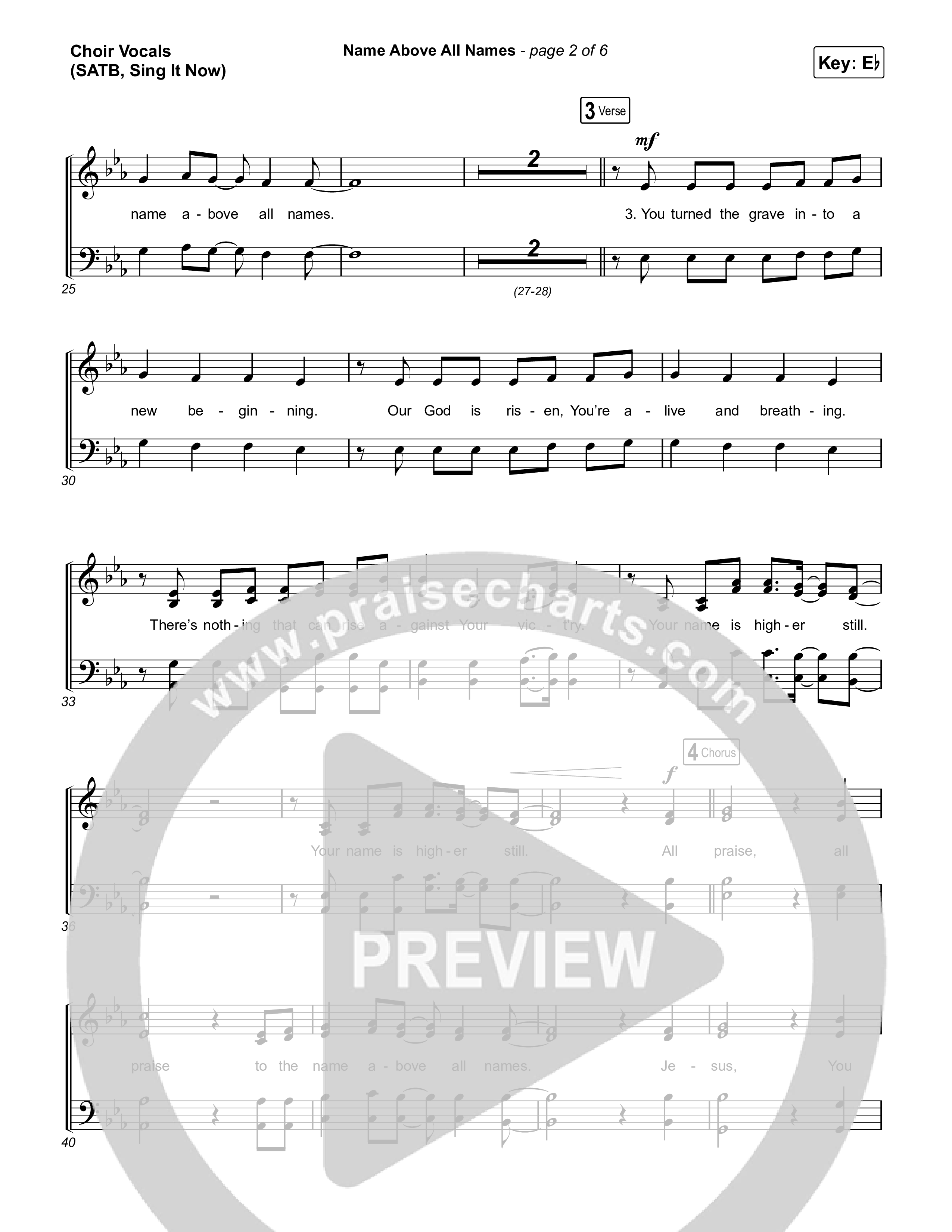 Name Above All Names (Sing It Now) Choir Sheet (SATB) (Charity Gayle / Arr. Luke Gambill)