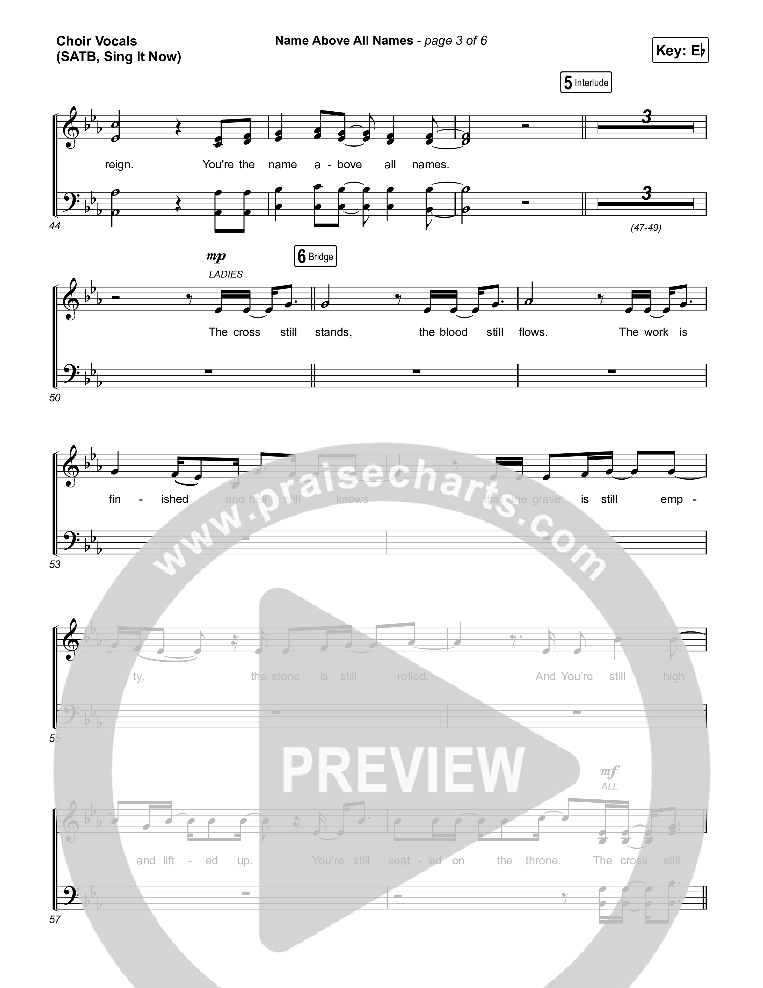Name Above All Names (Sing It Now) Choir Sheet (SATB) (Charity Gayle / Arr. Luke Gambill)