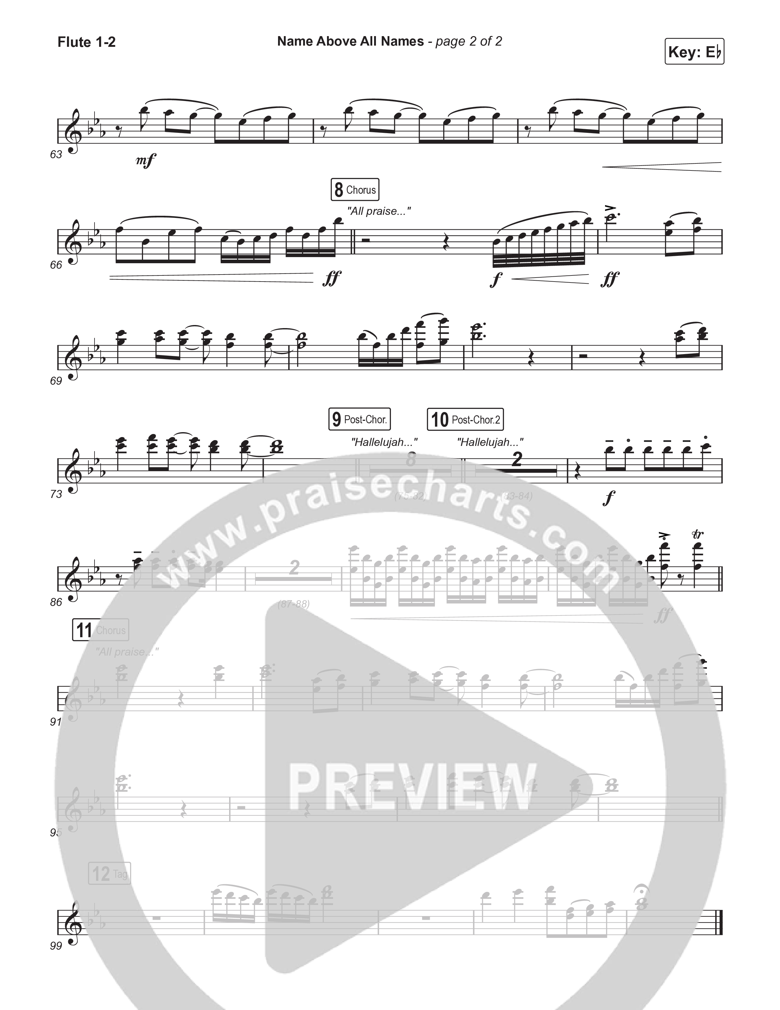 Name Above All Names (Sing It Now) Flute 1/2 (Charity Gayle / Arr. Luke Gambill)