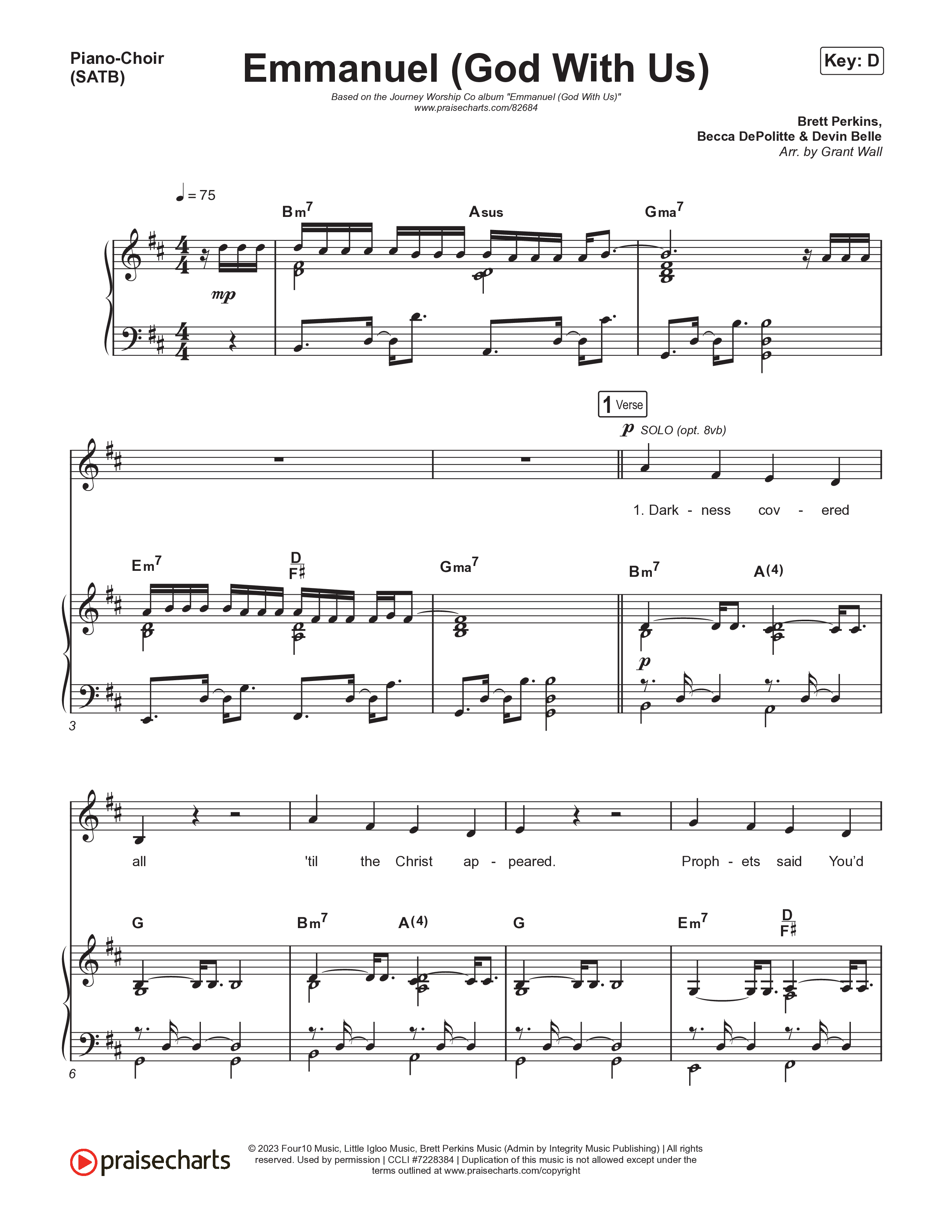 Emmanuel (God With Us) Piano/Vocal Pack (Journey Worship Co)