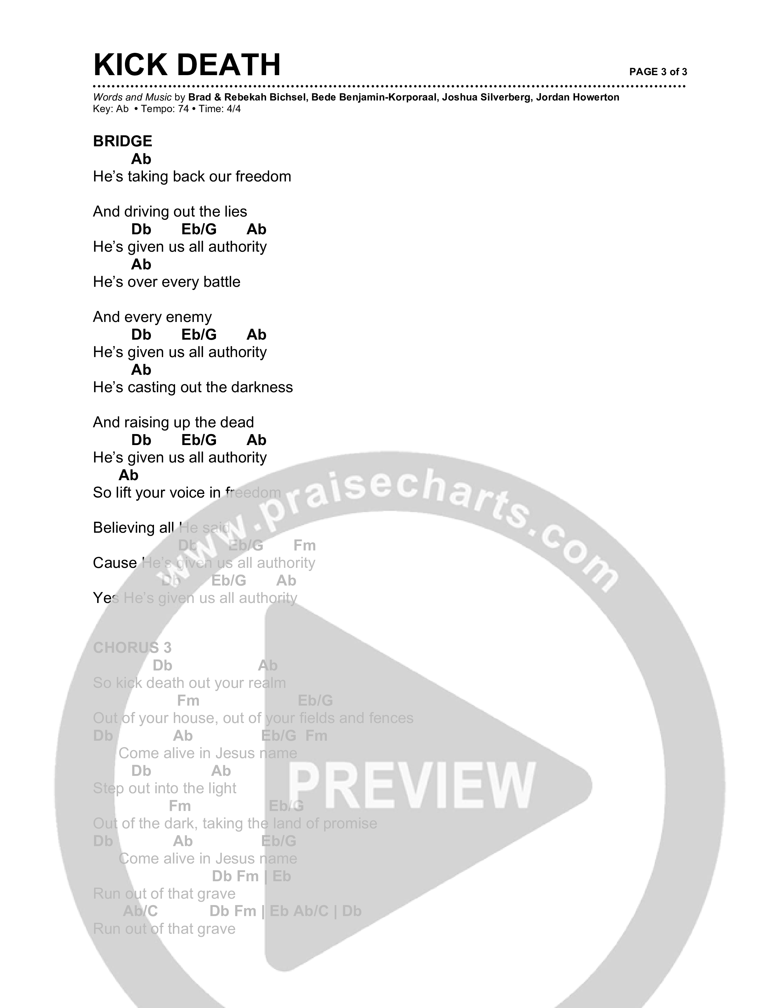Kick Death Chord Chart (Brad & Rebekah)