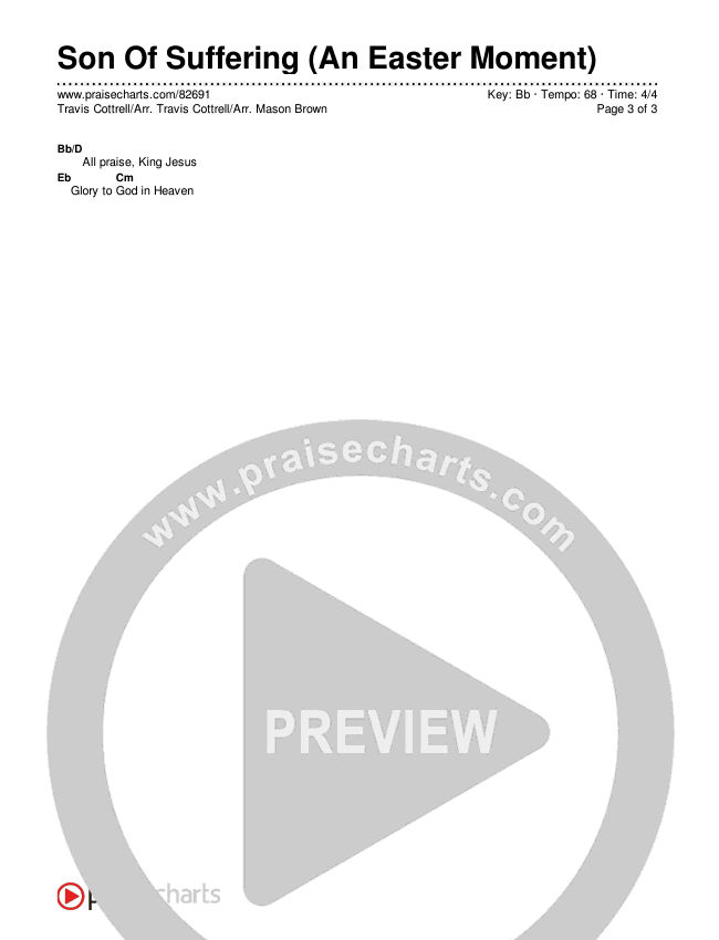 Son Of Suffering (An Easter Moment) Chords & Lyrics (Travis Cottrell / Arr. Mason Brown)