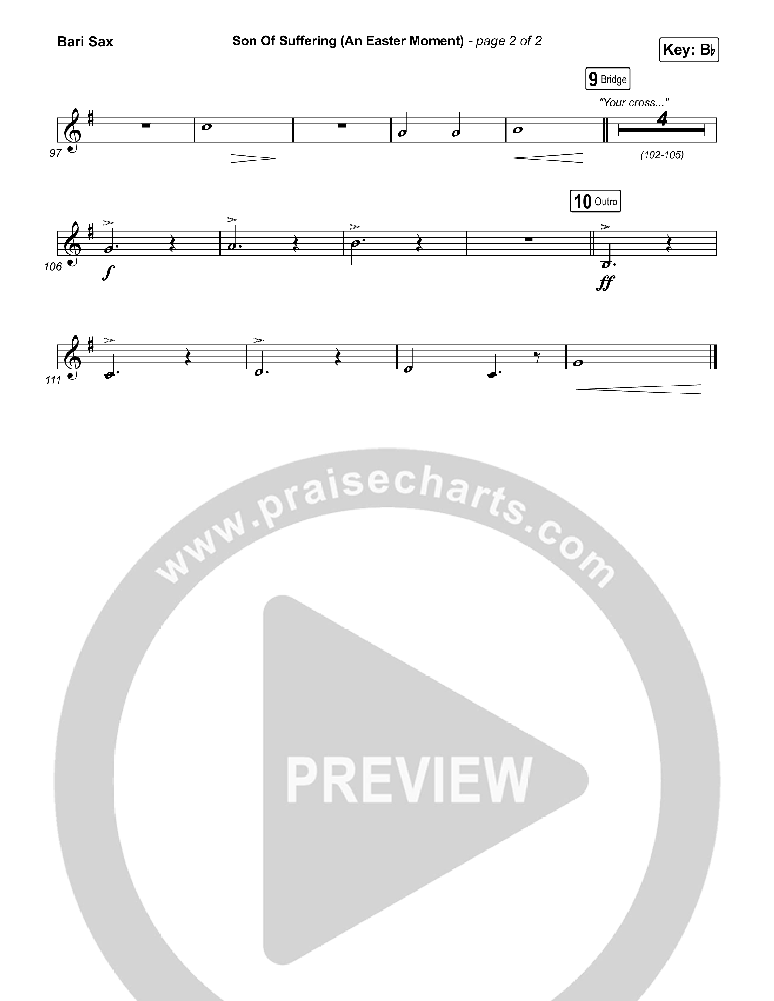 Son Of Suffering (An Easter Moment) (Choral/SATB) Bari Sax (Travis Cottrell / Arr. Mason Brown)