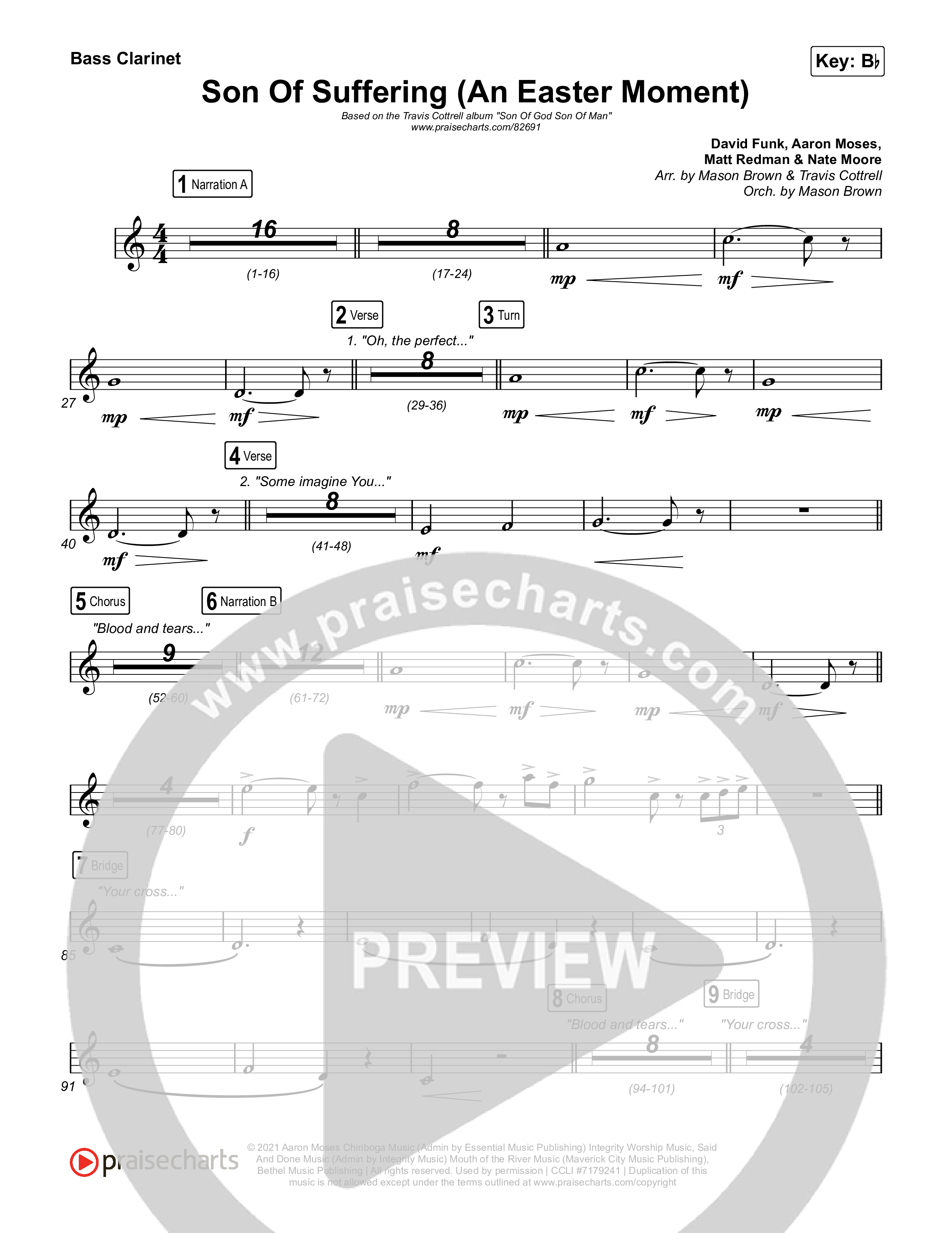 Son Of Suffering (An Easter Moment) (Choral/SATB) Clarinet 1,2 (Travis Cottrell / Arr. Mason Brown)