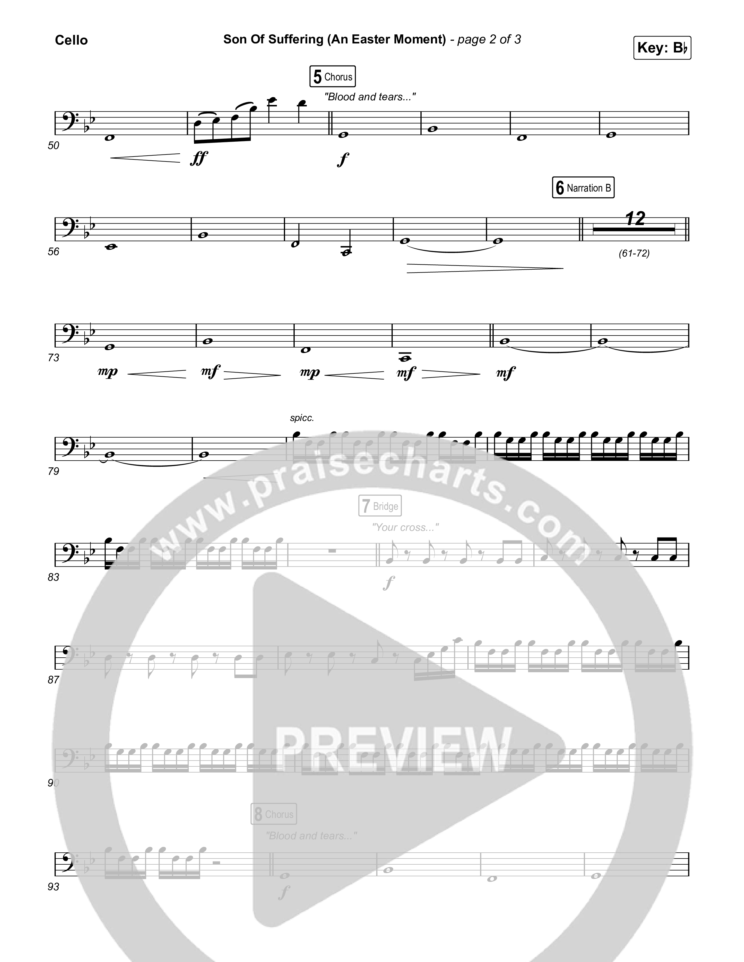 Son Of Suffering (An Easter Moment) (Choral/SATB) Cello (Travis Cottrell / Arr. Mason Brown)