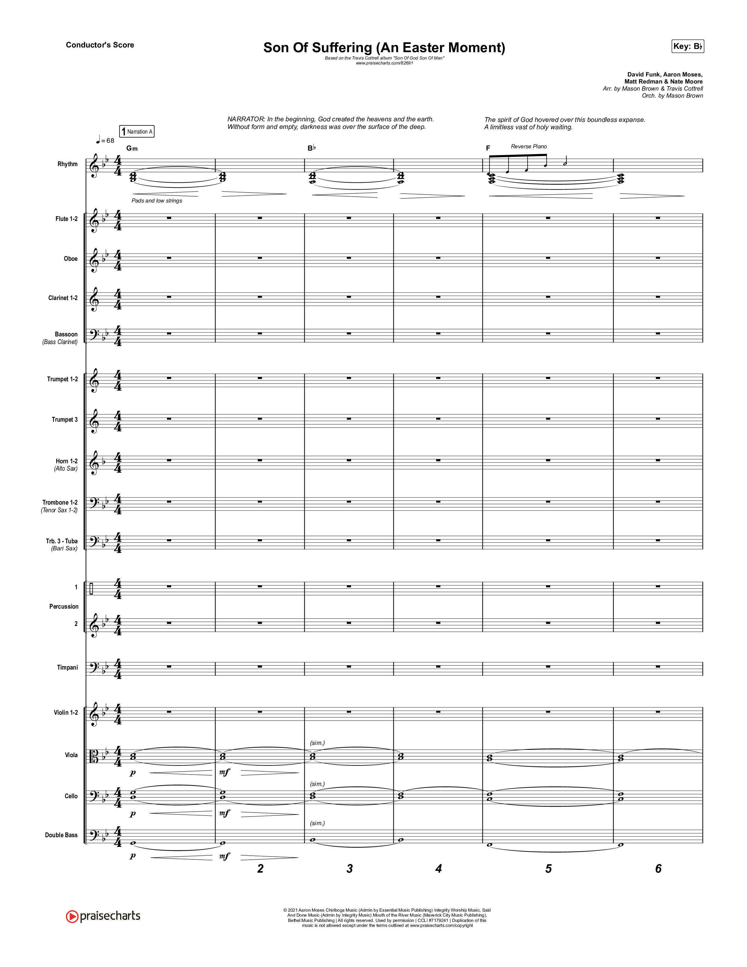 Son Of Suffering (An Easter Moment) Conductor's Score (Travis Cottrell / Arr. Mason Brown)