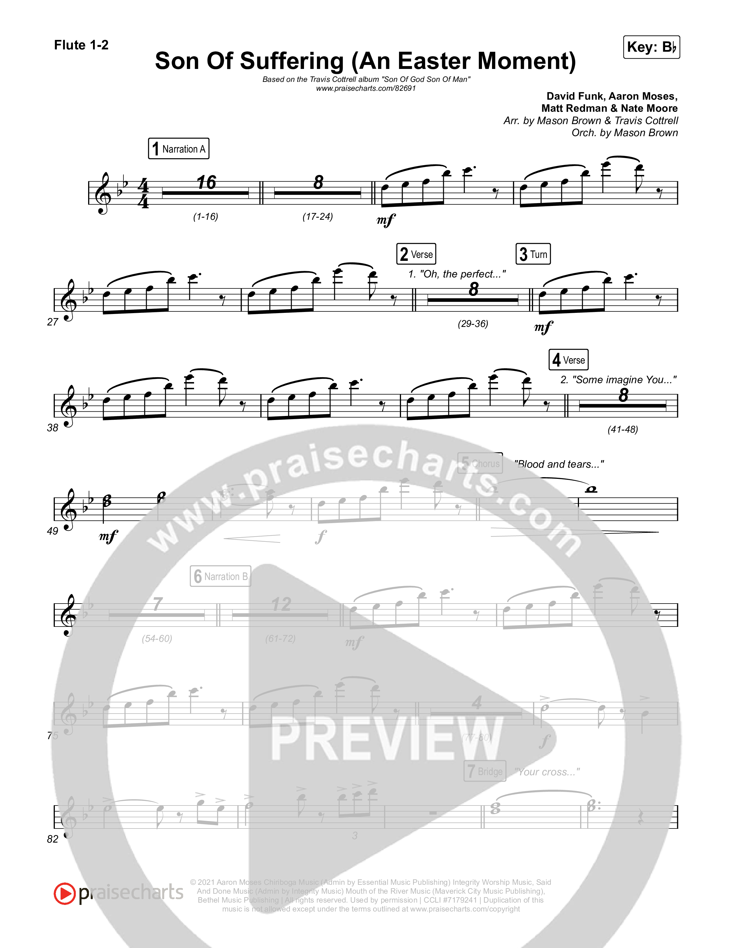 Son Of Suffering (An Easter Moment) (Choral/SATB) Flute 1,2 (Travis Cottrell / Arr. Mason Brown)