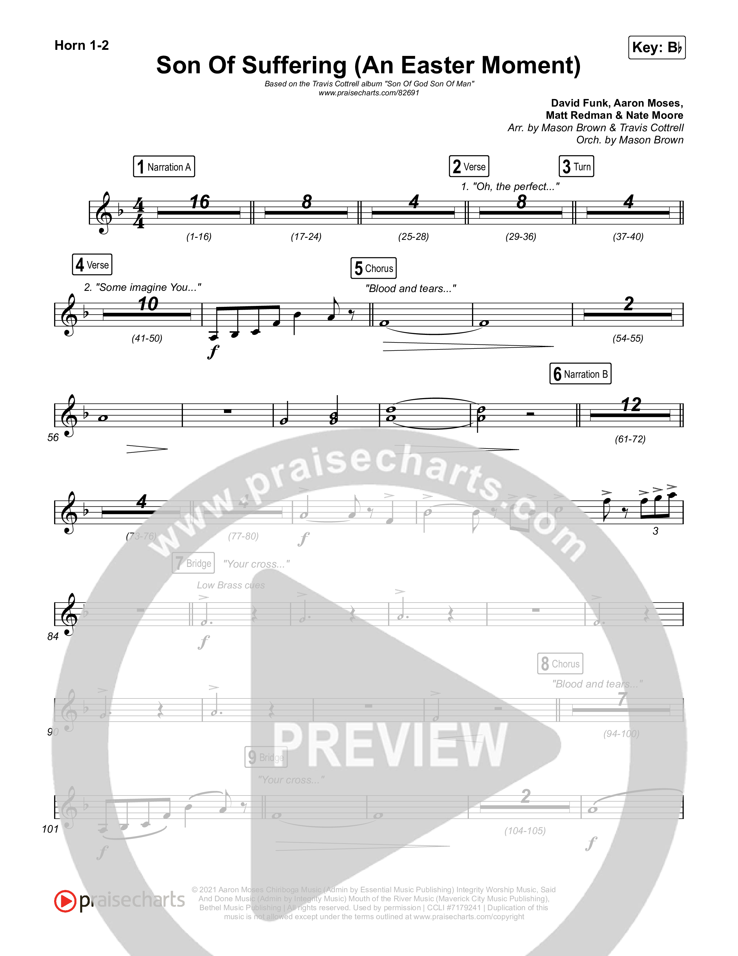 Son Of Suffering (An Easter Moment) (Choral/SATB) French Horn 1,2 (Travis Cottrell / Arr. Mason Brown)