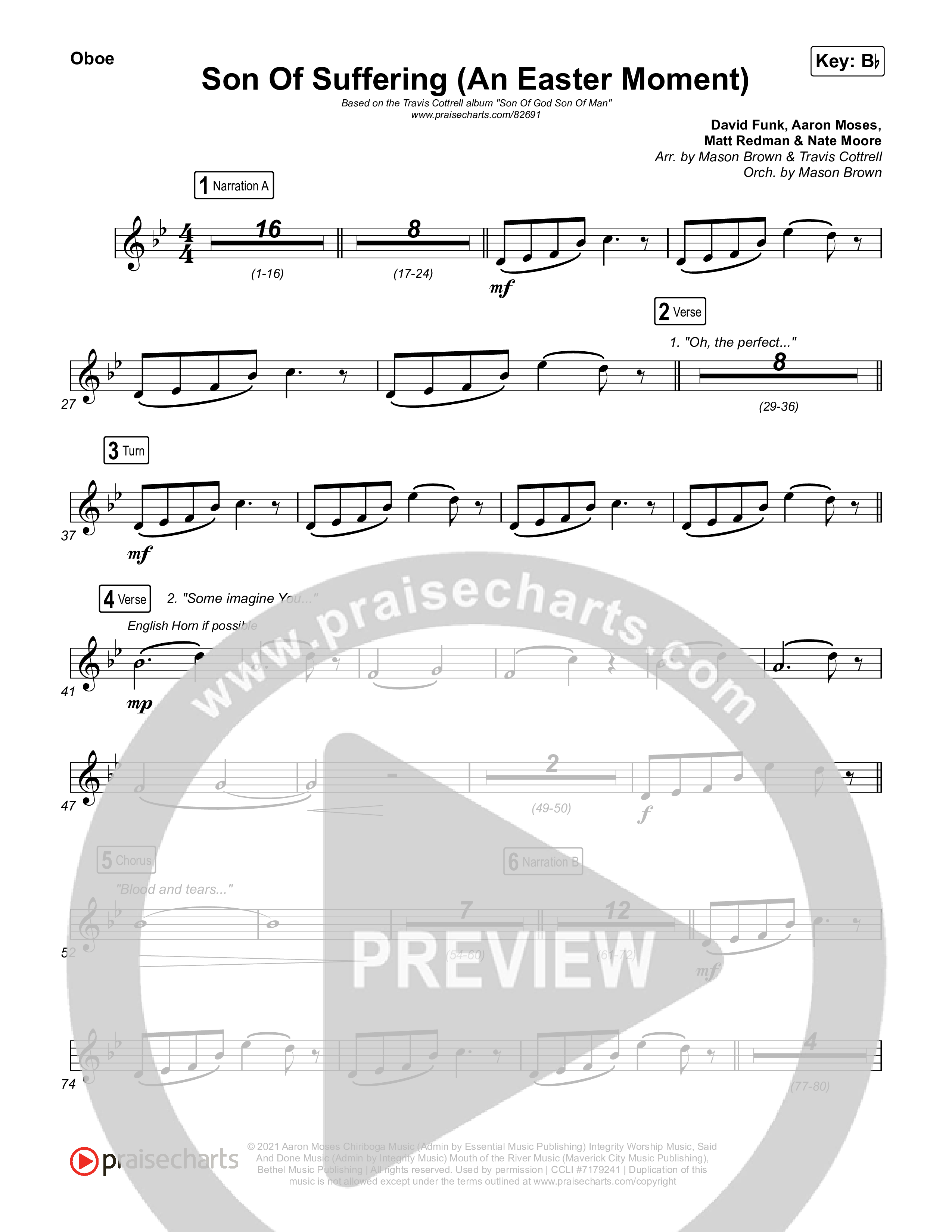 Son Of Suffering (An Easter Moment) (Choral/SATB) Oboe (Travis Cottrell / Arr. Mason Brown)
