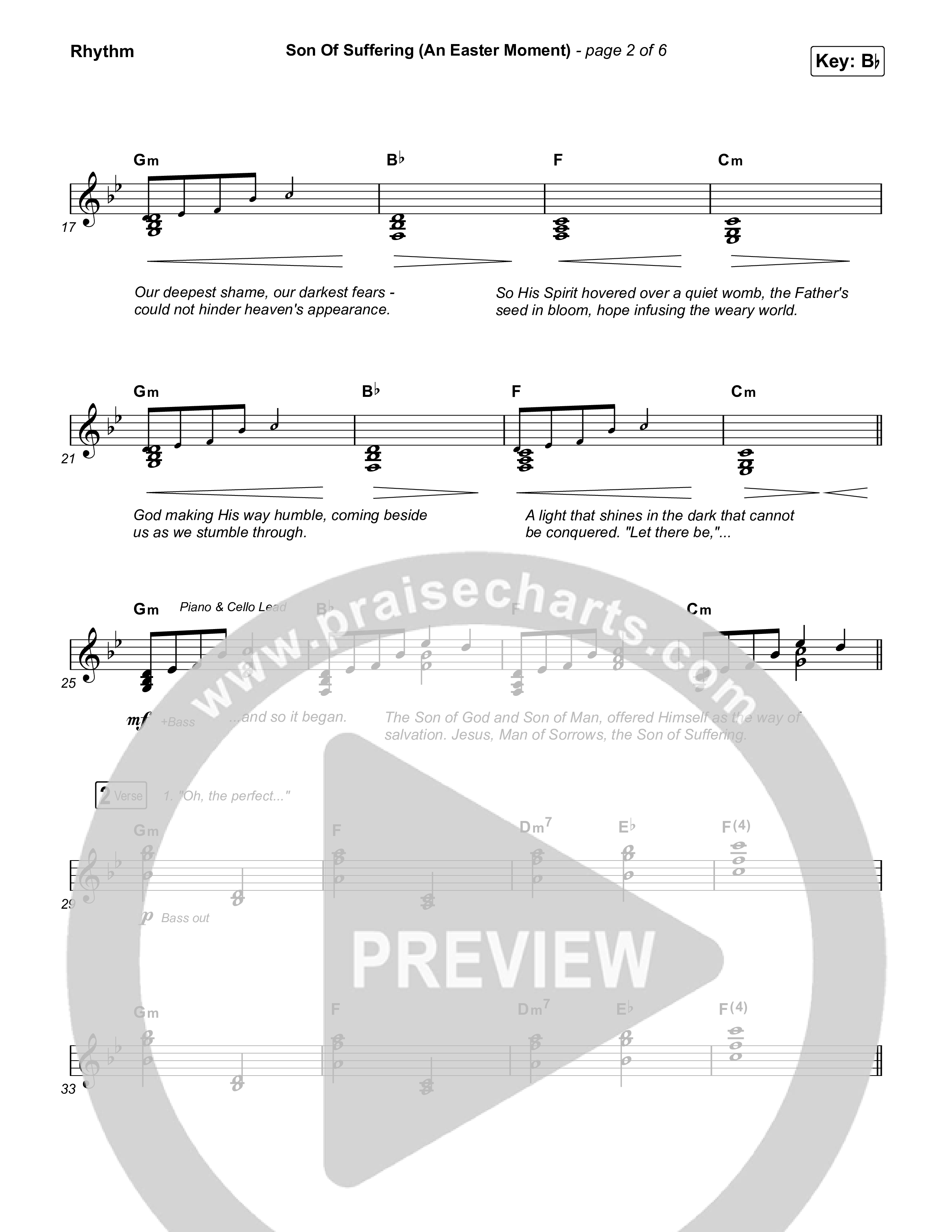 Son Of Suffering (An Easter Moment) (Choral/SATB) Rhythm Chart (Travis Cottrell / Arr. Mason Brown)