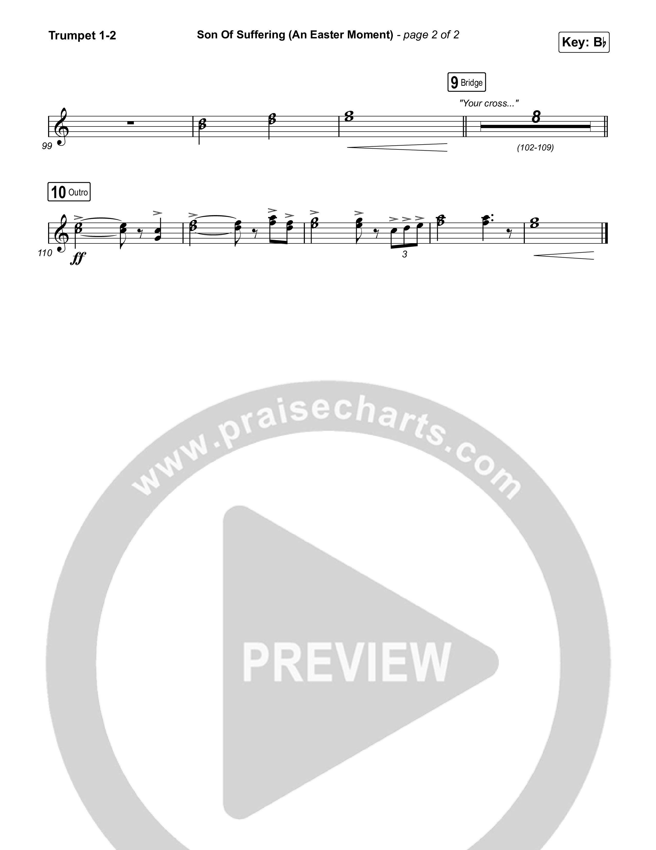 Son Of Suffering (An Easter Moment) (Choral/SATB) Trumpet 1,2 (Travis Cottrell / Arr. Mason Brown)