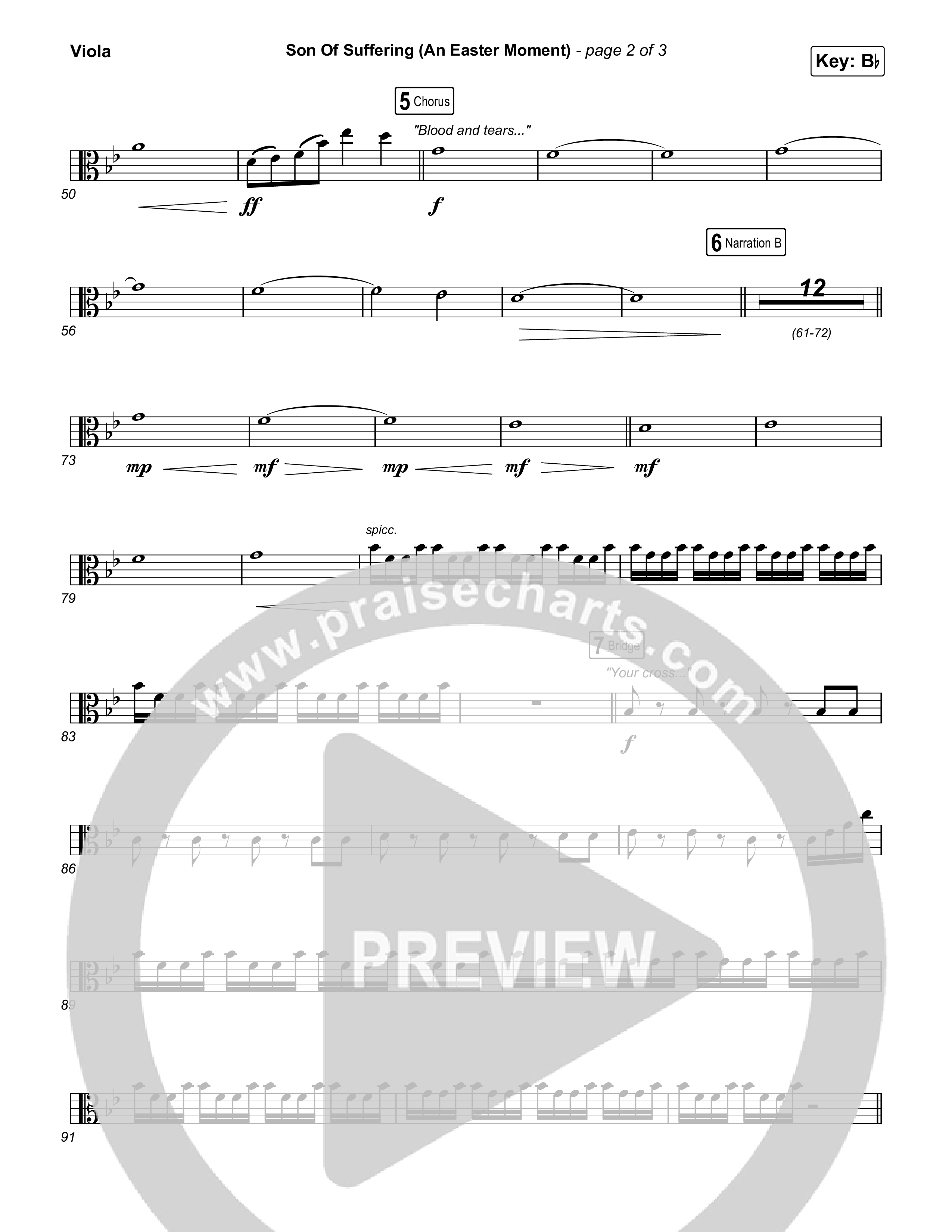 Son Of Suffering (An Easter Moment) (Choral/SATB) Viola (Travis Cottrell / Arr. Mason Brown)