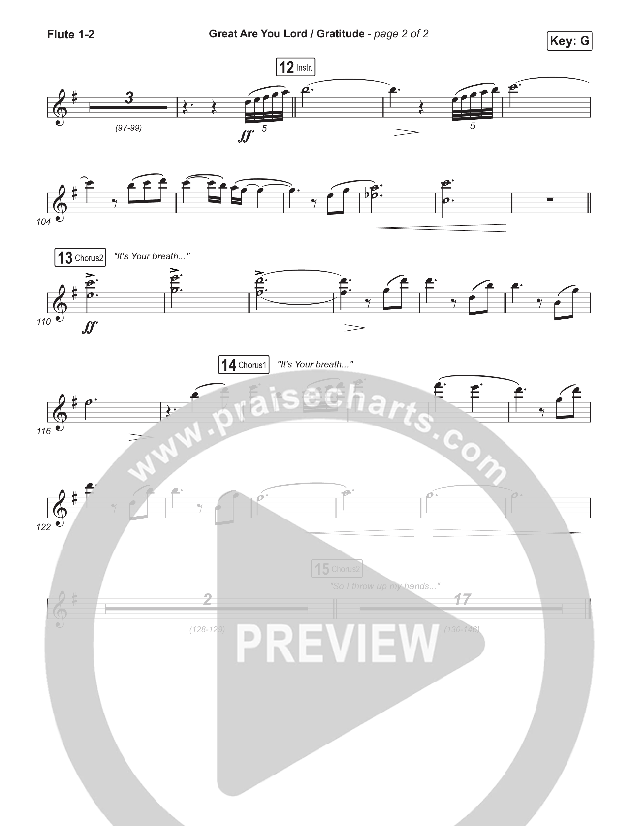 Great Are You Lord / Gratitude (Choral/SATB) Wind Pack (Travis Cottrell / Nia Allen / Arr. Mason Brown / Orch. Travis Patton)