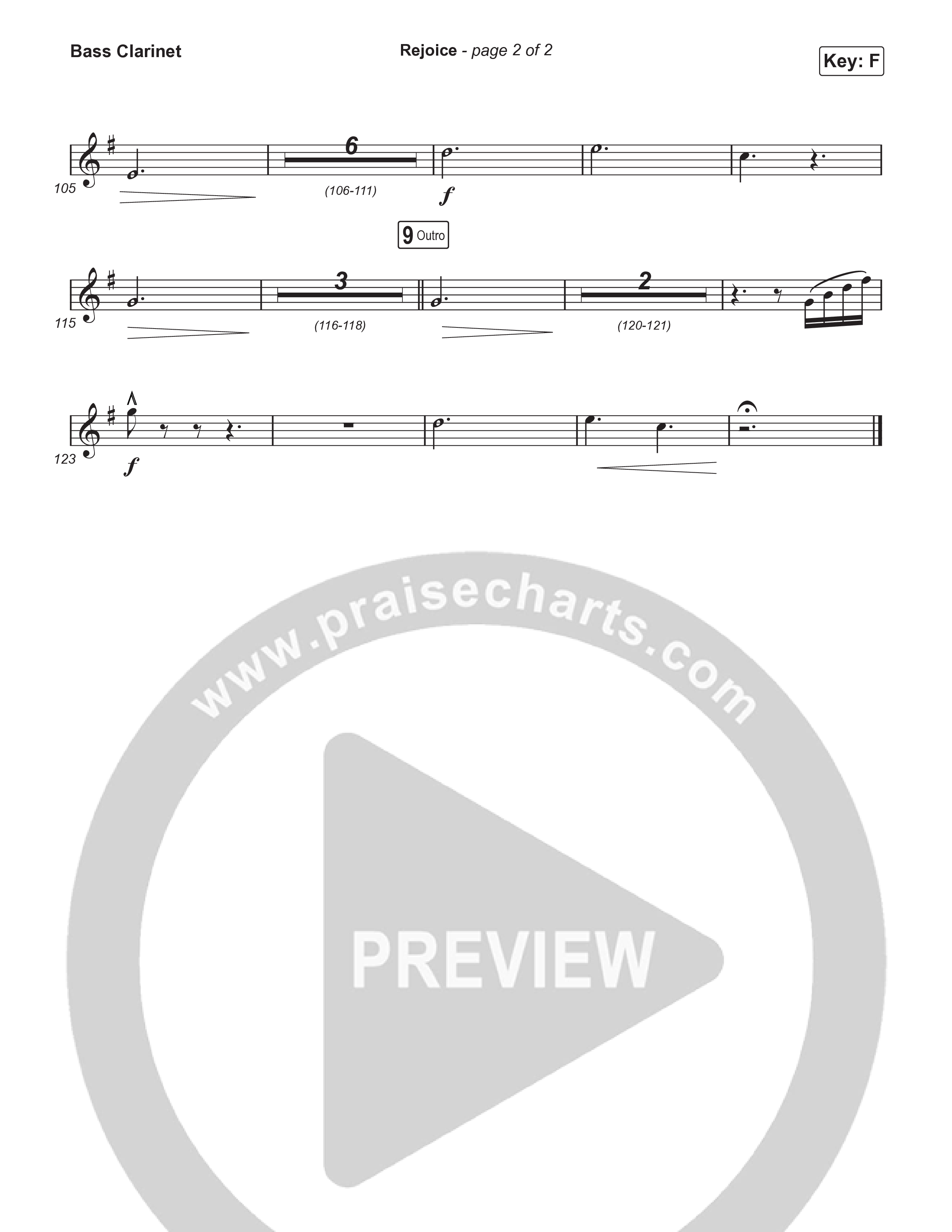 Rejoice (Choral/SATB) Bass Clarinet (Travis Cottrell / Arr. Mason Brown / Orch. Travis Patton)