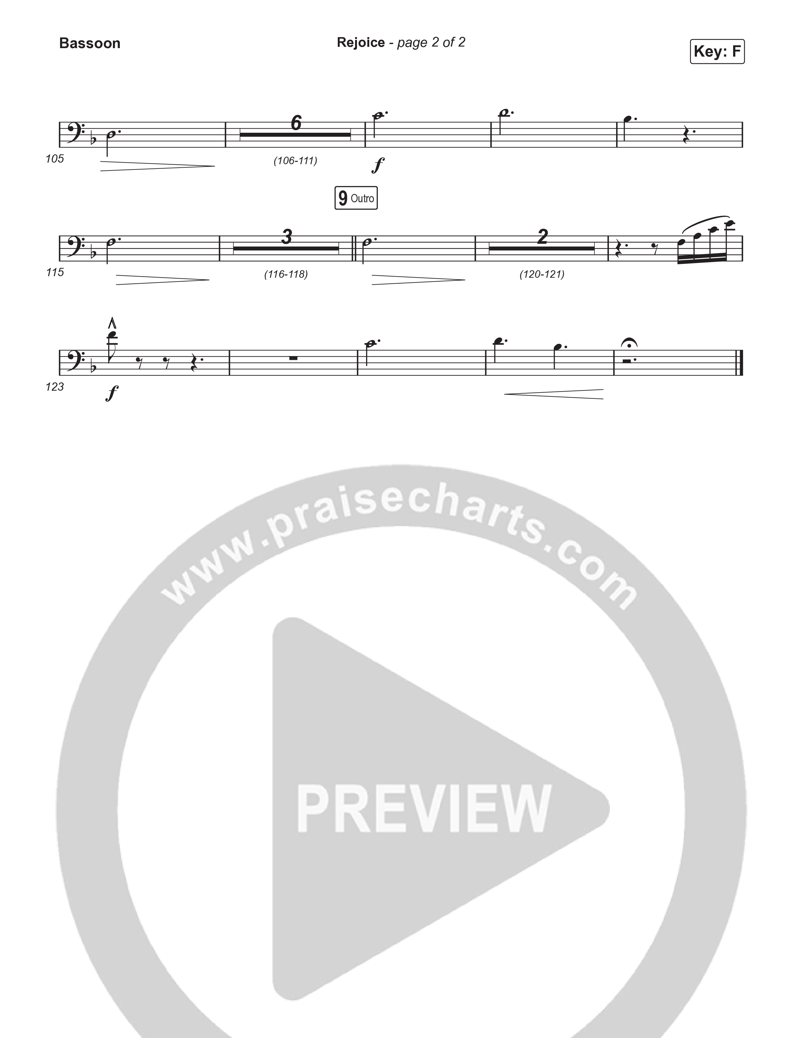 Rejoice (Choral/SATB) Bassoon (Travis Cottrell / Arr. Mason Brown / Orch. Travis Patton)