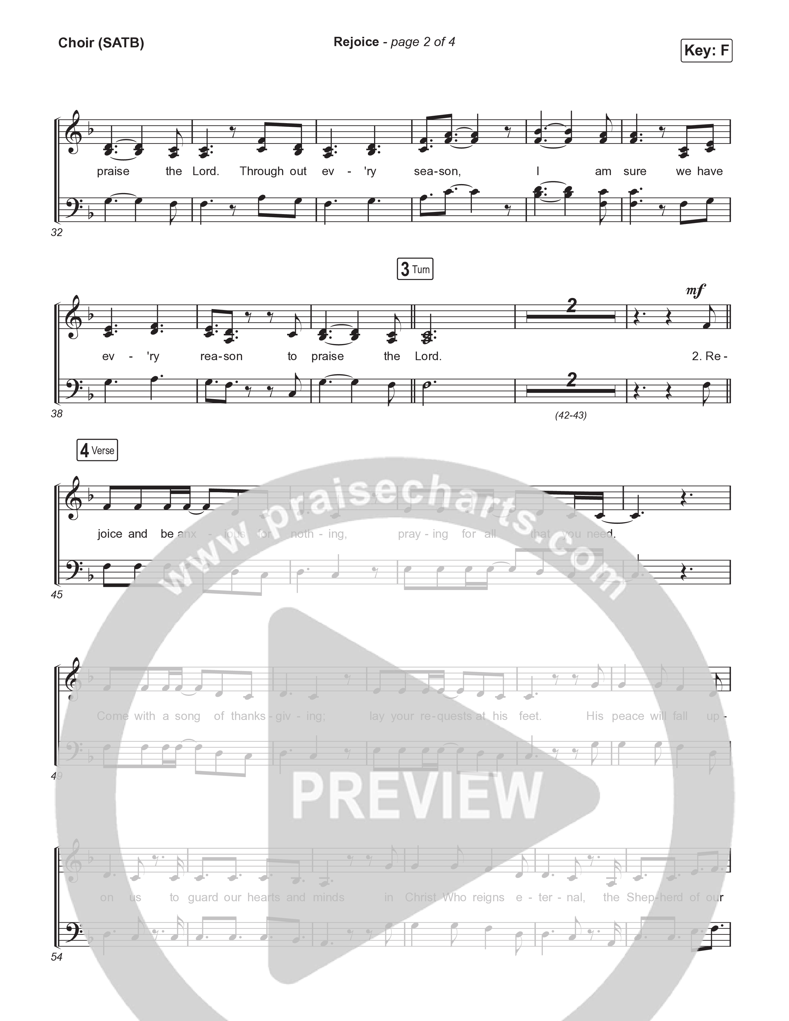 Rejoice (Choral/SATB) Choir Sheet (SATB) (Travis Cottrell / Arr. Mason Brown / Orch. Travis Patton)