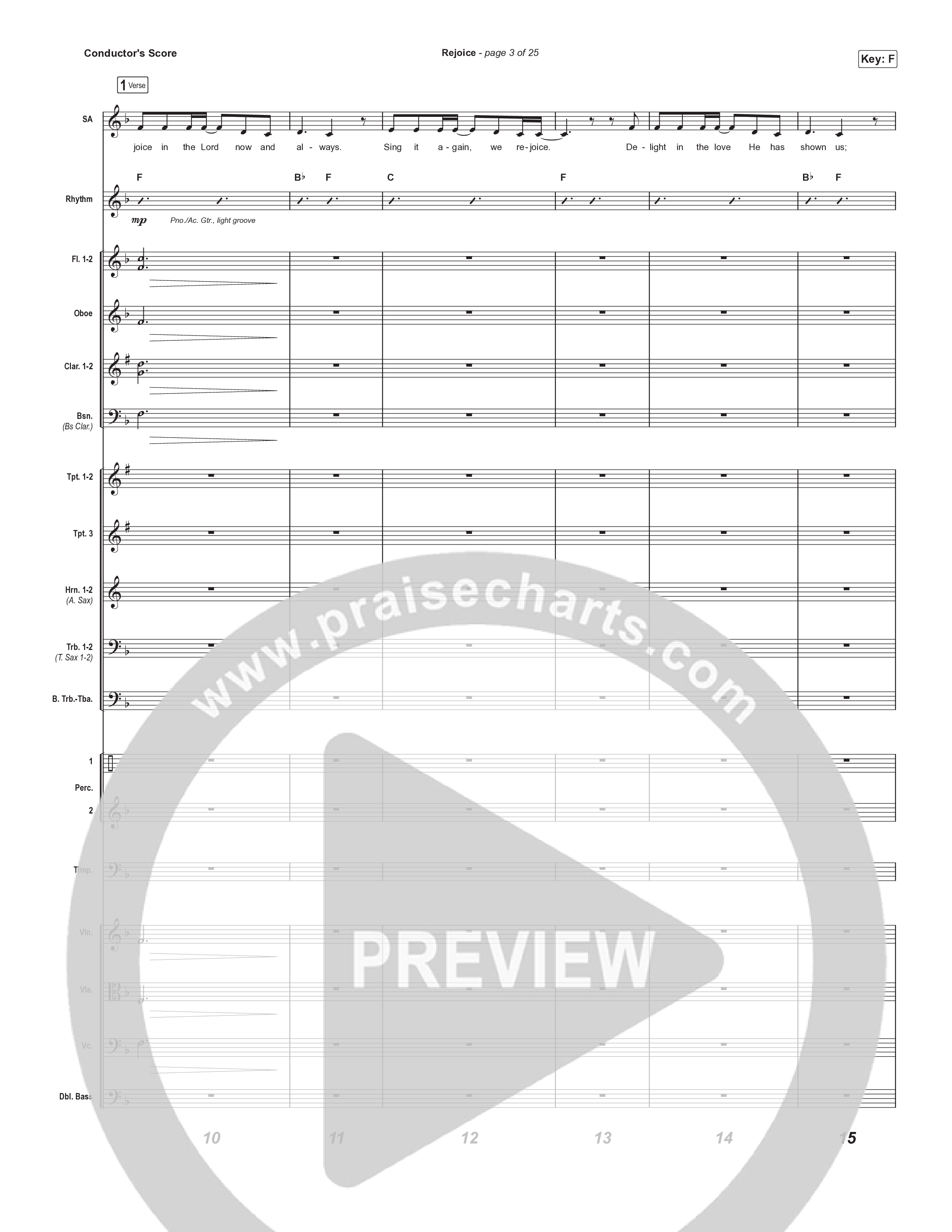Rejoice (Choral/SATB) Orchestration (Travis Cottrell / Arr. Mason Brown / Orch. Travis Patton)