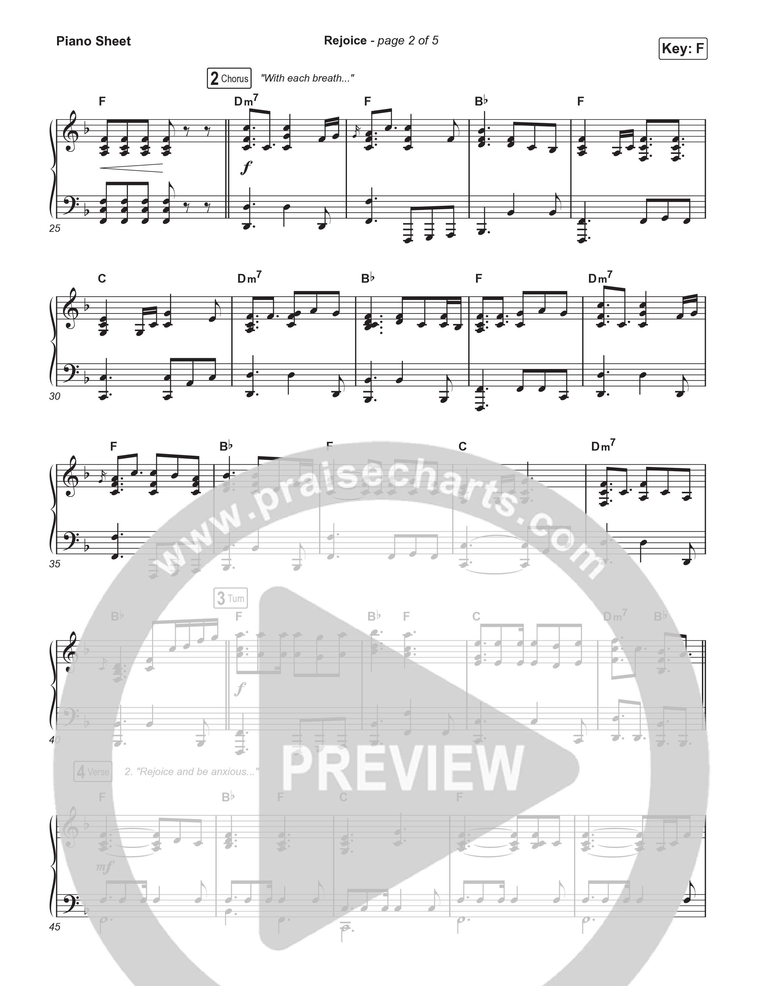 Rejoice Piano Sheet (Travis Cottrell / Arr. Mason Brown / Orch. Travis Patton)