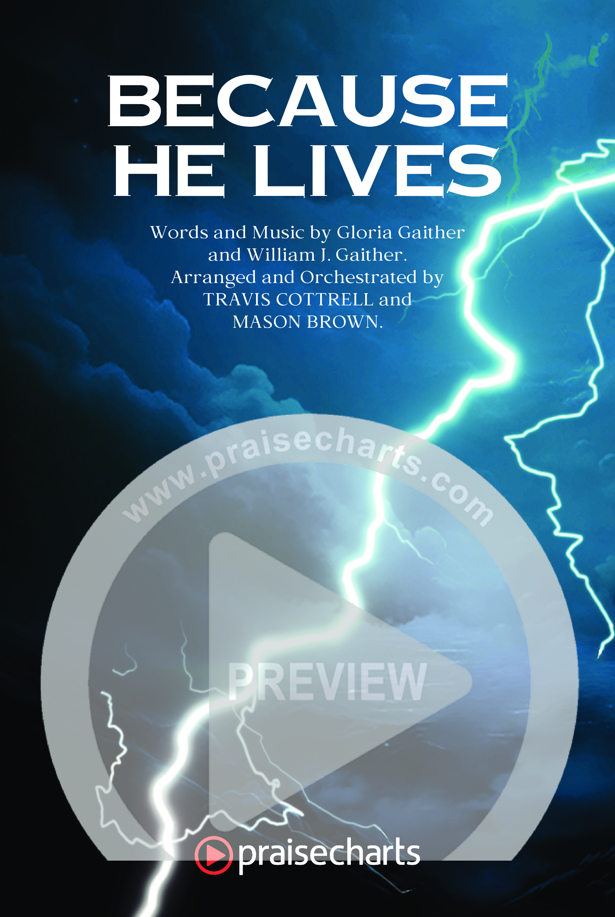 Because He Lives Octavo Cover Sheet (Travis Cottrell / Brooke Voland / Arr. Mason Brown)
