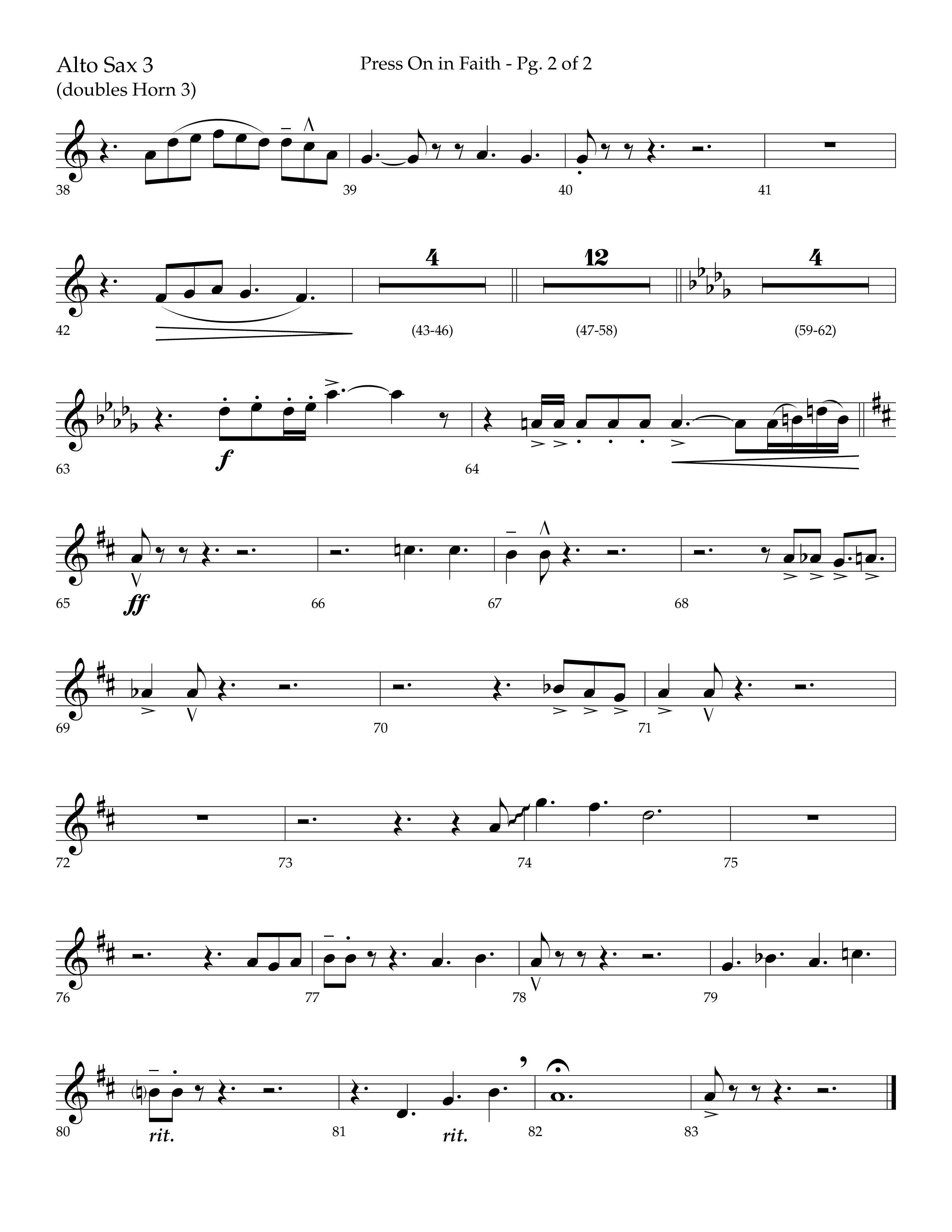 Press On In Faith with We’ve Come This Far By Faith Choral Anthem SATB Alto Sax (Lifeway Choral / Orch. Bradley Knight)