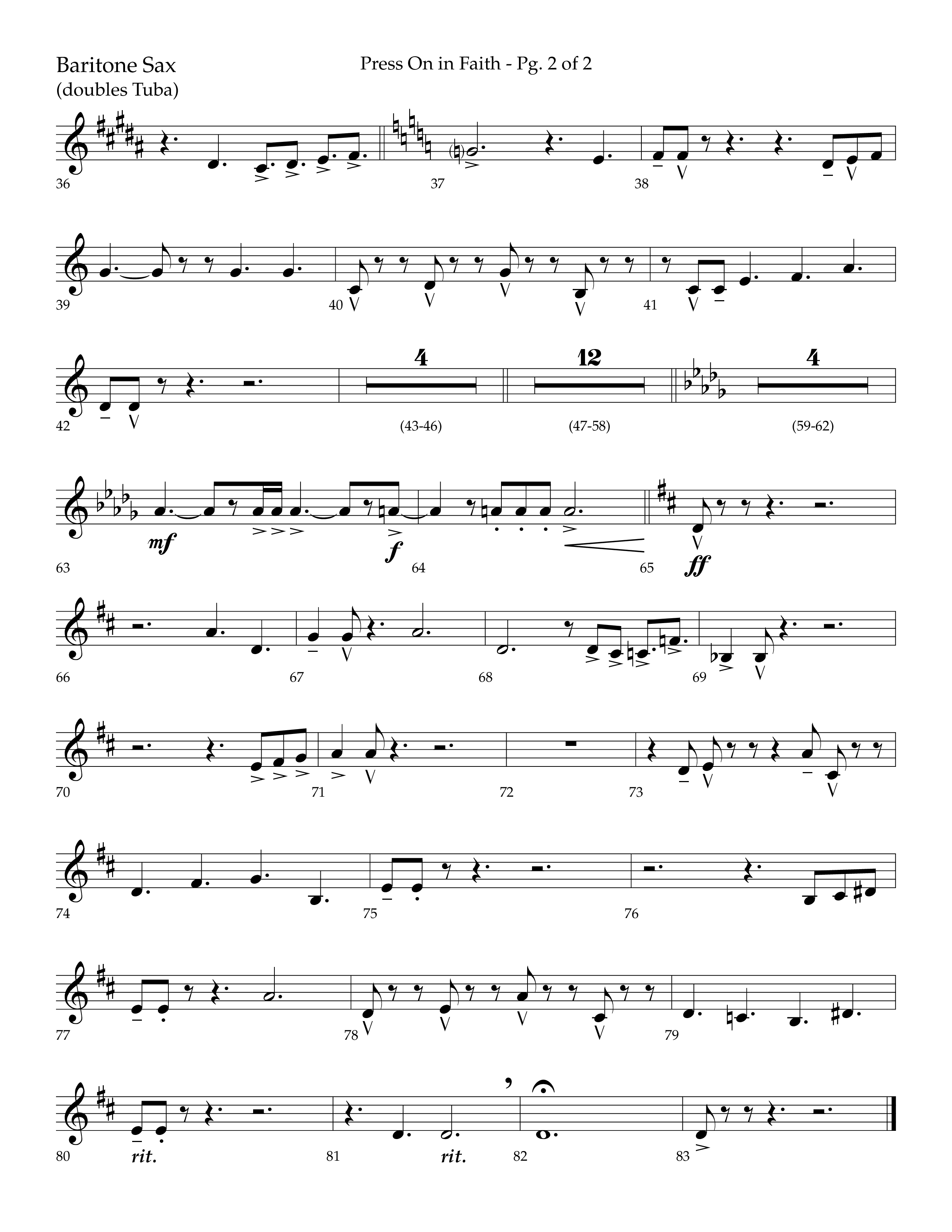 Press On In Faith with We’ve Come This Far By Faith Choral Anthem SATB Bari Sax (Lifeway Choral / Orch. Bradley Knight)