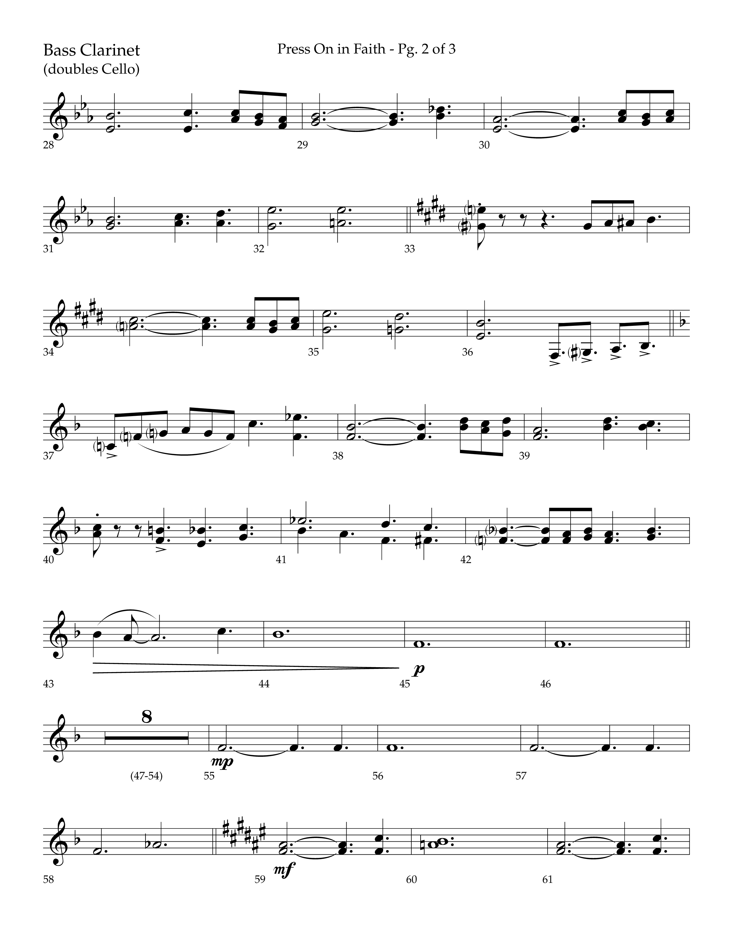 Press On In Faith with We’ve Come This Far By Faith Choral Anthem SATB Bass Clarinet (Lifeway Choral / Orch. Bradley Knight)