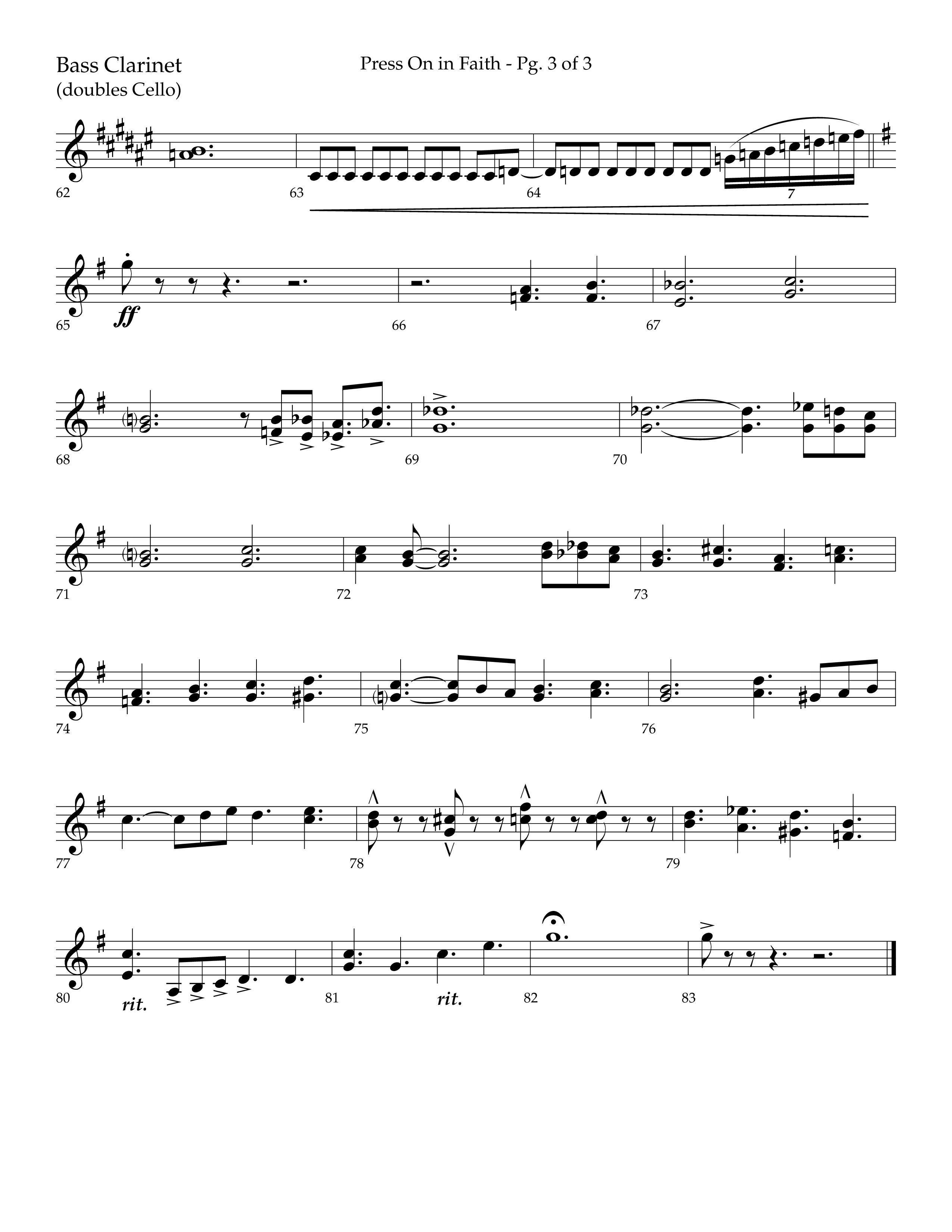 Press On In Faith with We’ve Come This Far By Faith Choral Anthem SATB Bass Clarinet (Lifeway Choral / Orch. Bradley Knight)