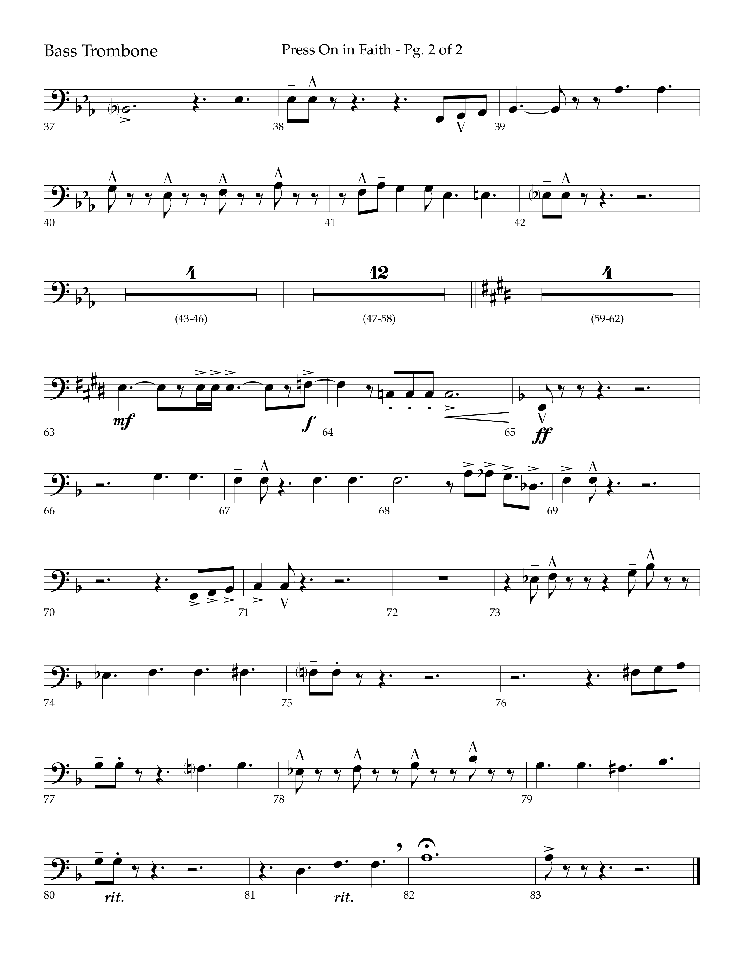 Press On In Faith with We’ve Come This Far By Faith Choral Anthem SATB Bass Trombone (Lifeway Choral / Orch. Bradley Knight)