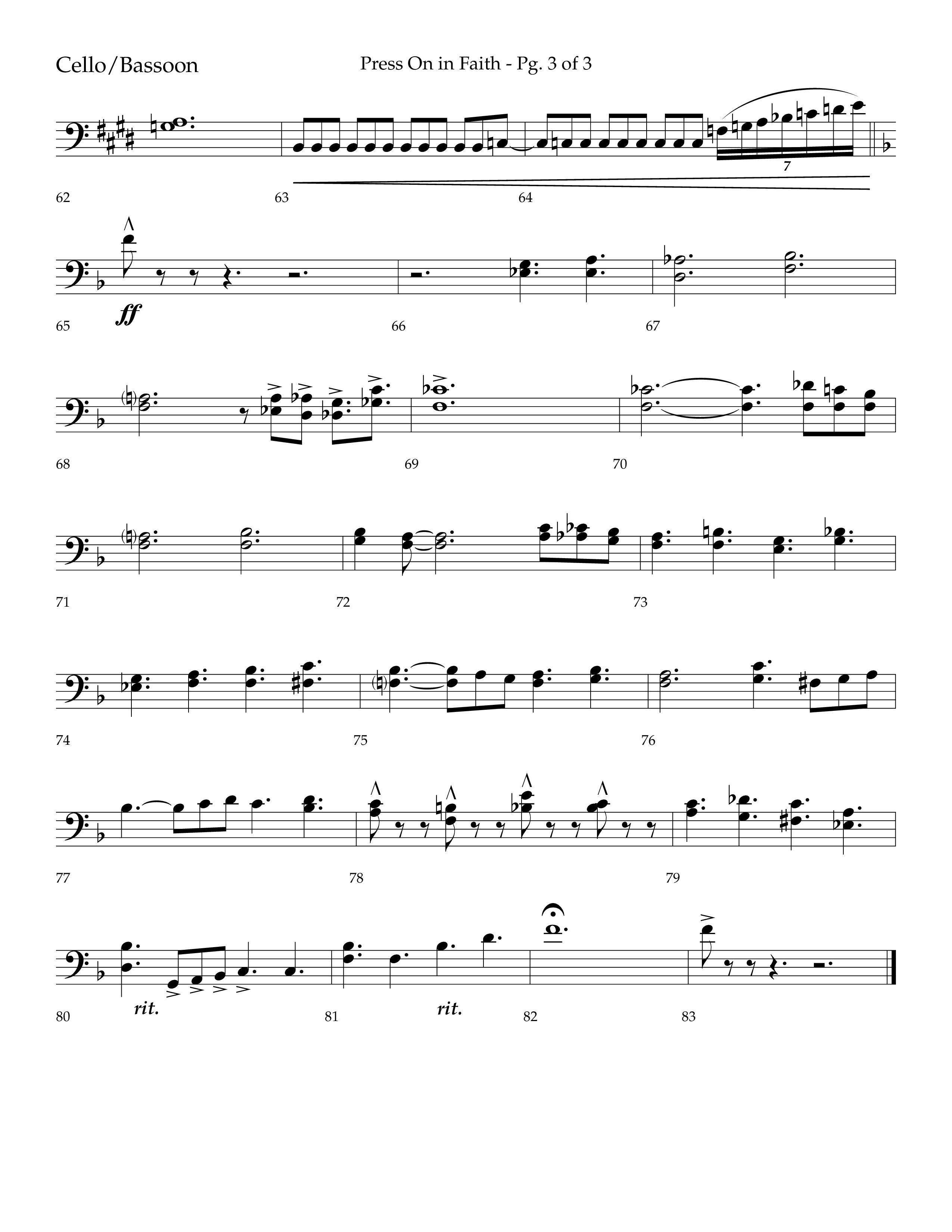 Press On In Faith with We’ve Come This Far By Faith Choral Anthem SATB Cello (Lifeway Choral / Orch. Bradley Knight)