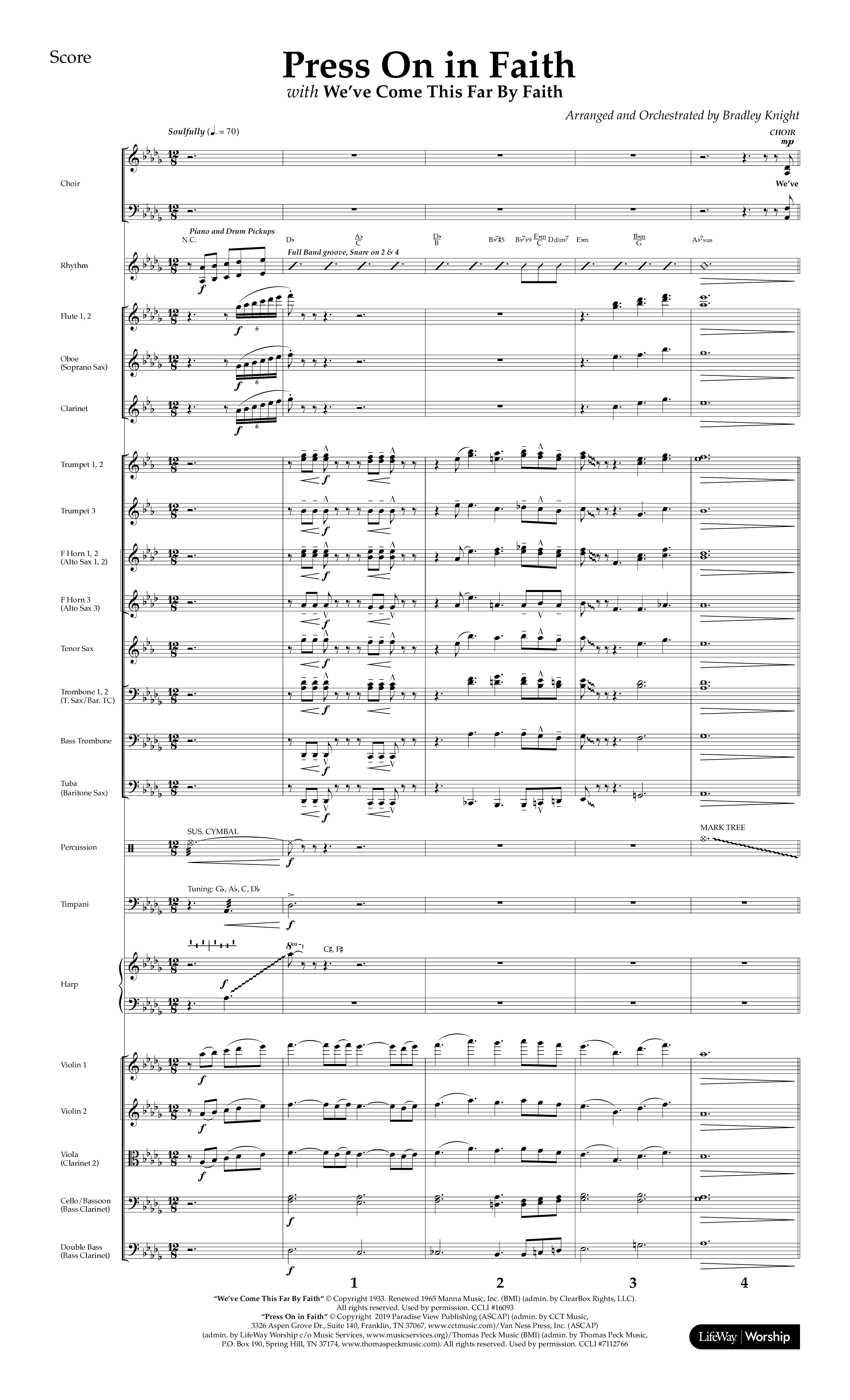 Press On In Faith with We’ve Come This Far By Faith Choral Anthem SATB Orchestration (Lifeway Choral / Orch. Bradley Knight)
