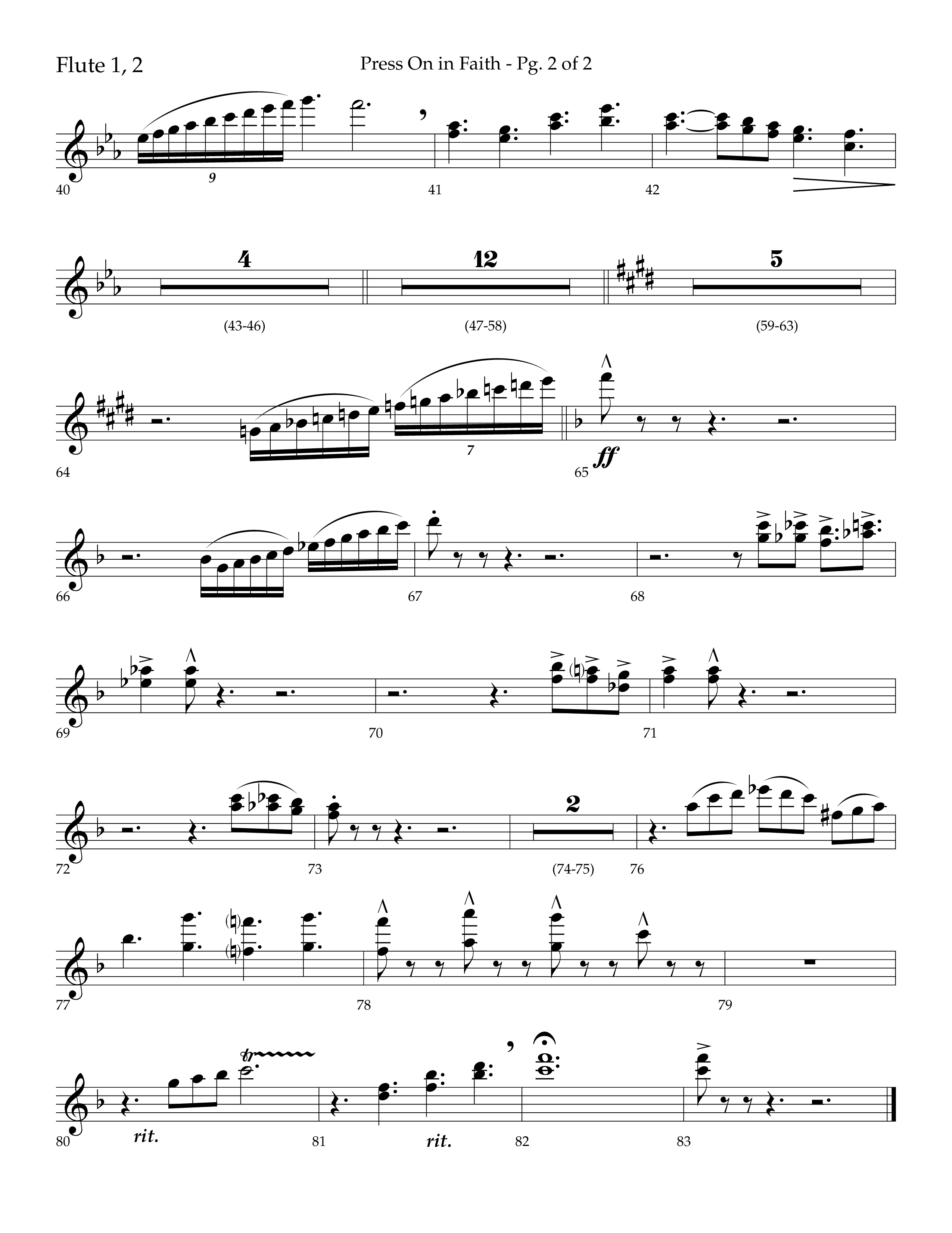 Press On In Faith with We’ve Come This Far By Faith Choral Anthem SATB Flute 1/2 (Lifeway Choral / Orch. Bradley Knight)