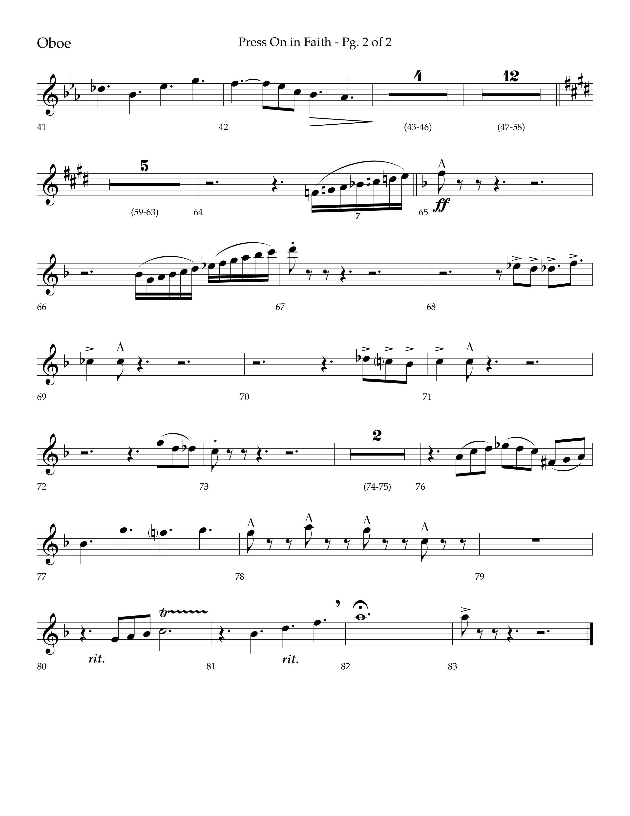 Press On In Faith with We’ve Come This Far By Faith Choral Anthem SATB Oboe (Lifeway Choral / Orch. Bradley Knight)