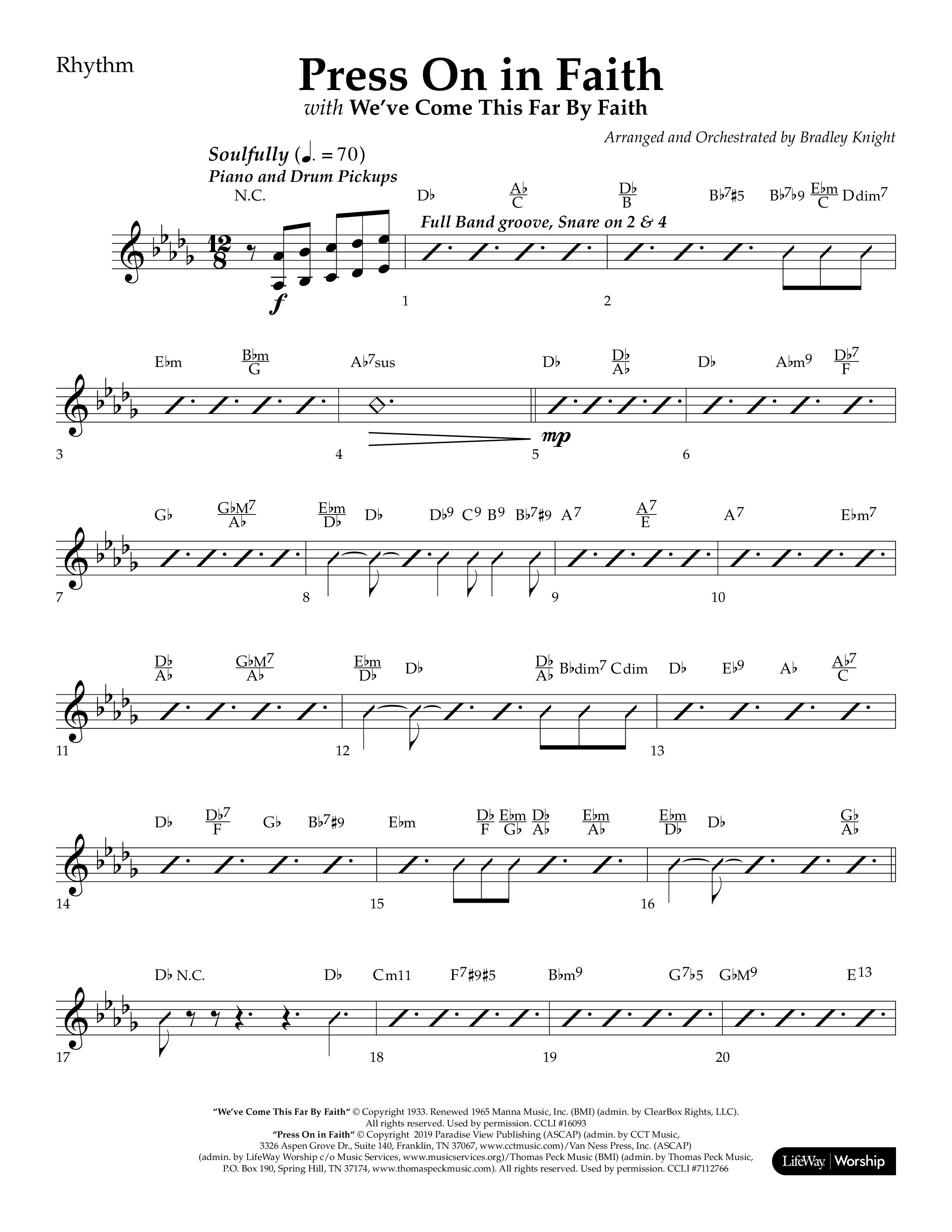 Press On In Faith with We’ve Come This Far By Faith Choral Anthem SATB Lead Melody & Rhythm (Lifeway Choral / Orch. Bradley Knight)
