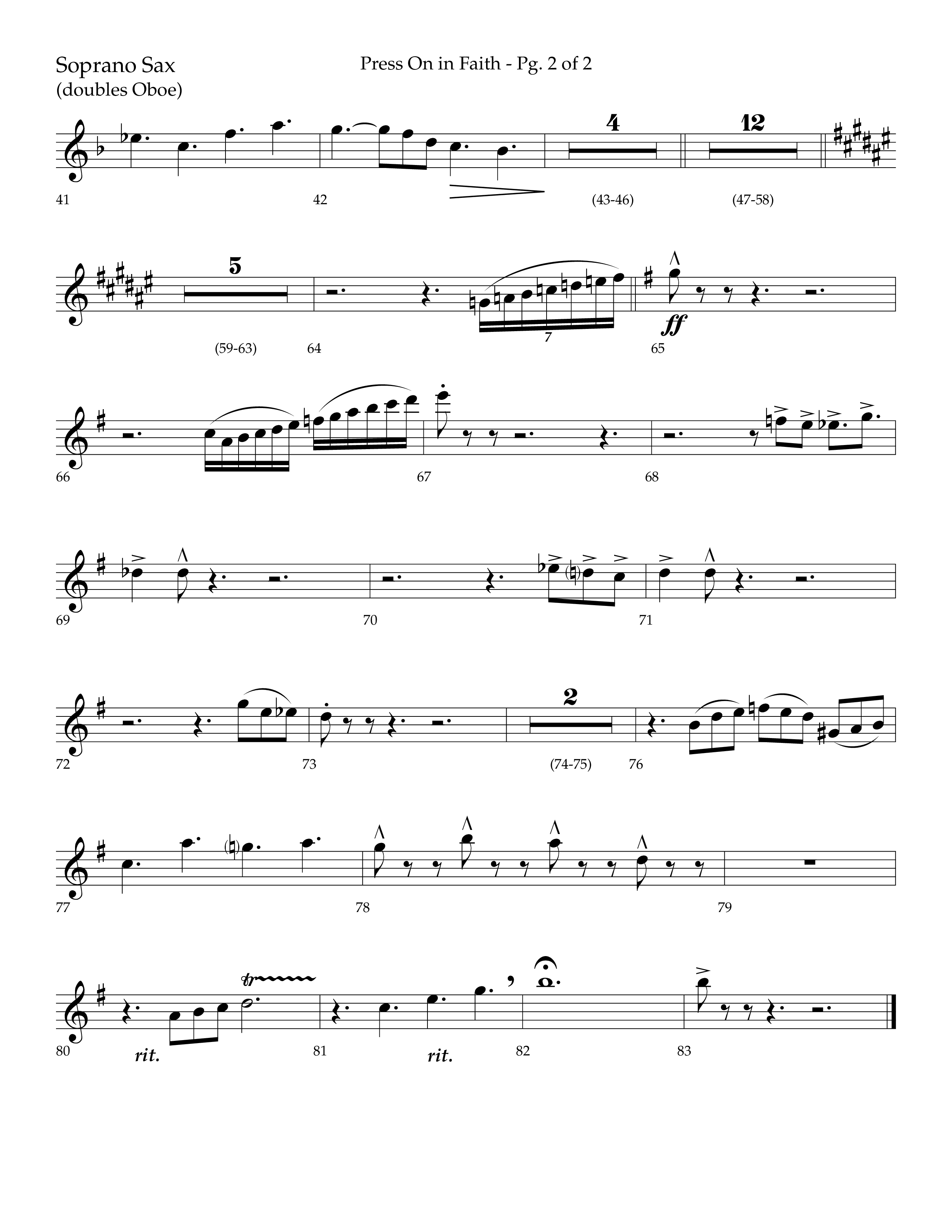 Press On In Faith with We’ve Come This Far By Faith Choral Anthem SATB Soprano Sax (Lifeway Choral / Orch. Bradley Knight)