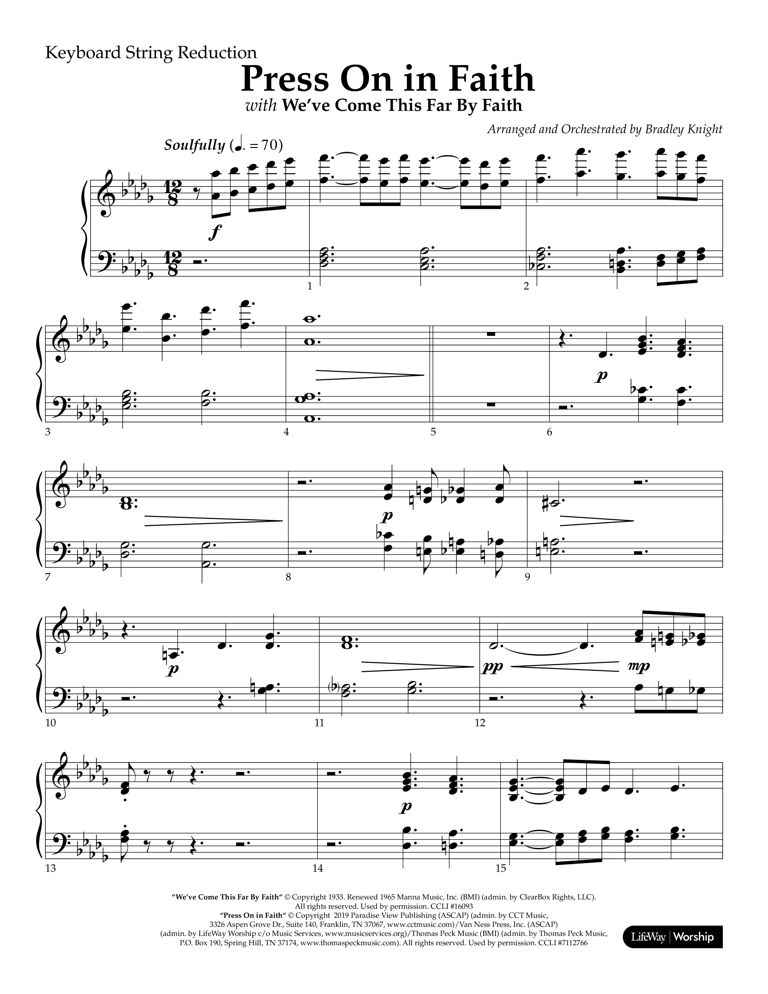 Press On In Faith with We’ve Come This Far By Faith Choral Anthem SATB String Reduction (Lifeway Choral / Orch. Bradley Knight)