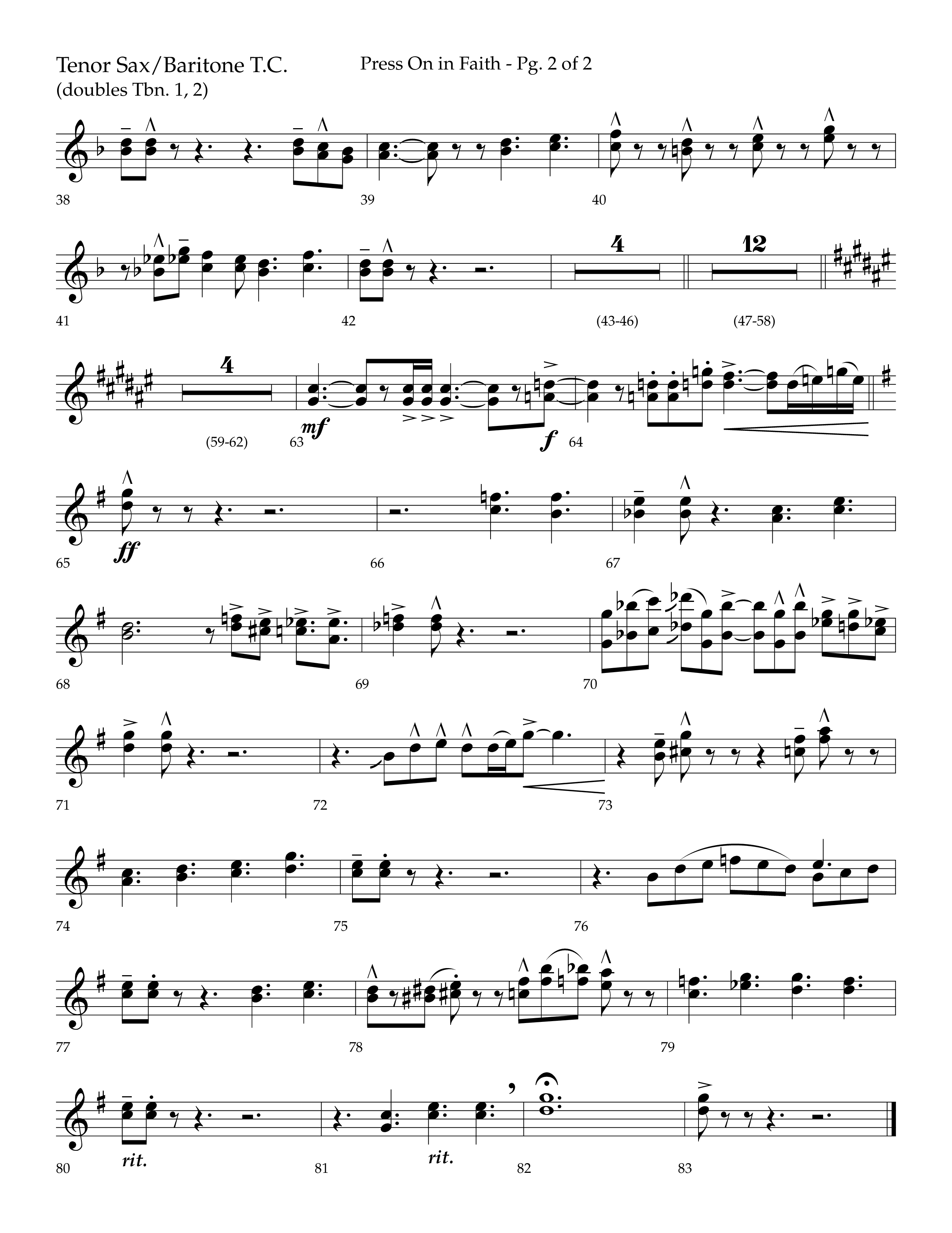 Press On In Faith with We’ve Come This Far By Faith Choral Anthem SATB Tenor Sax/Baritone T.C. (Lifeway Choral / Orch. Bradley Knight)