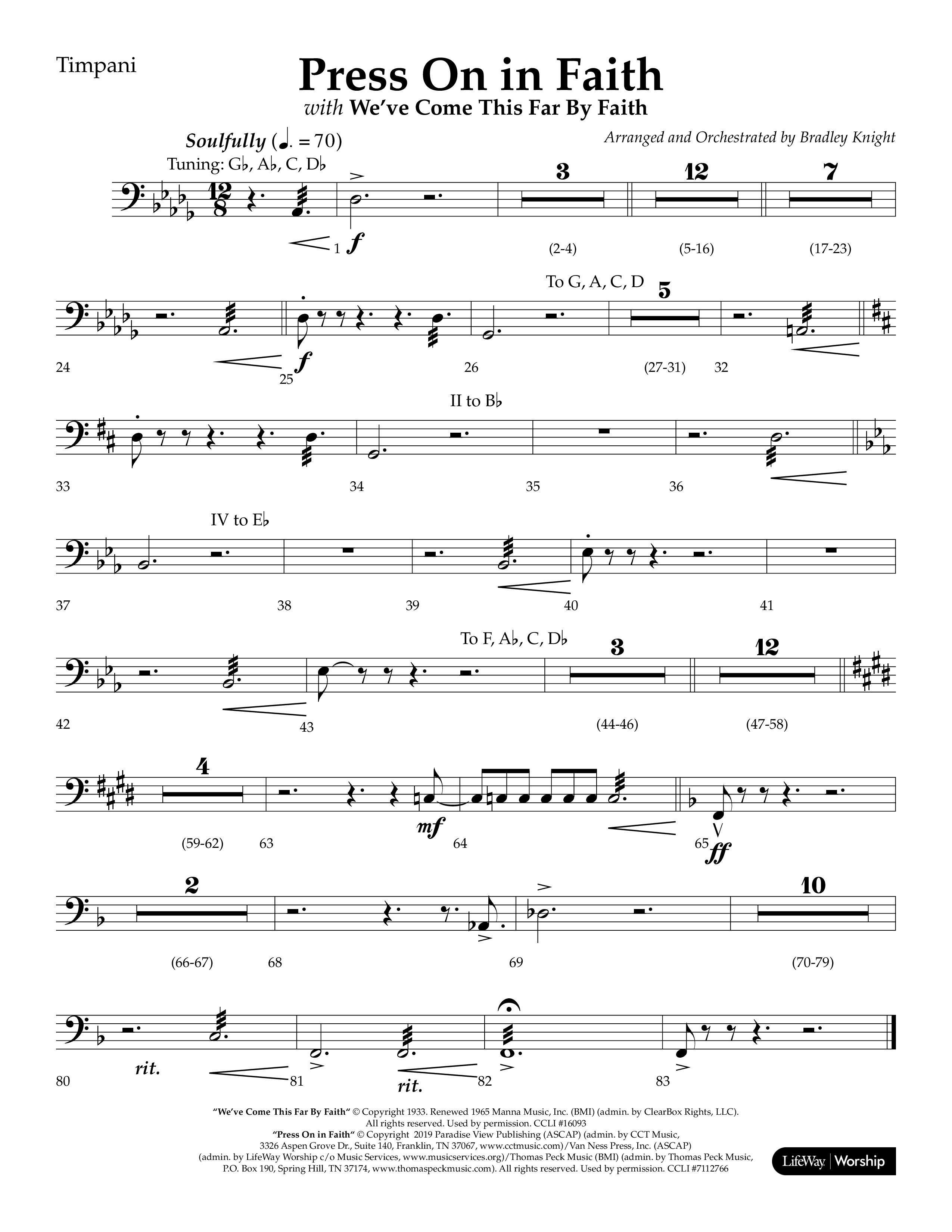 Press On In Faith with We’ve Come This Far By Faith Choral Anthem SATB Timpani (Lifeway Choral / Orch. Bradley Knight)