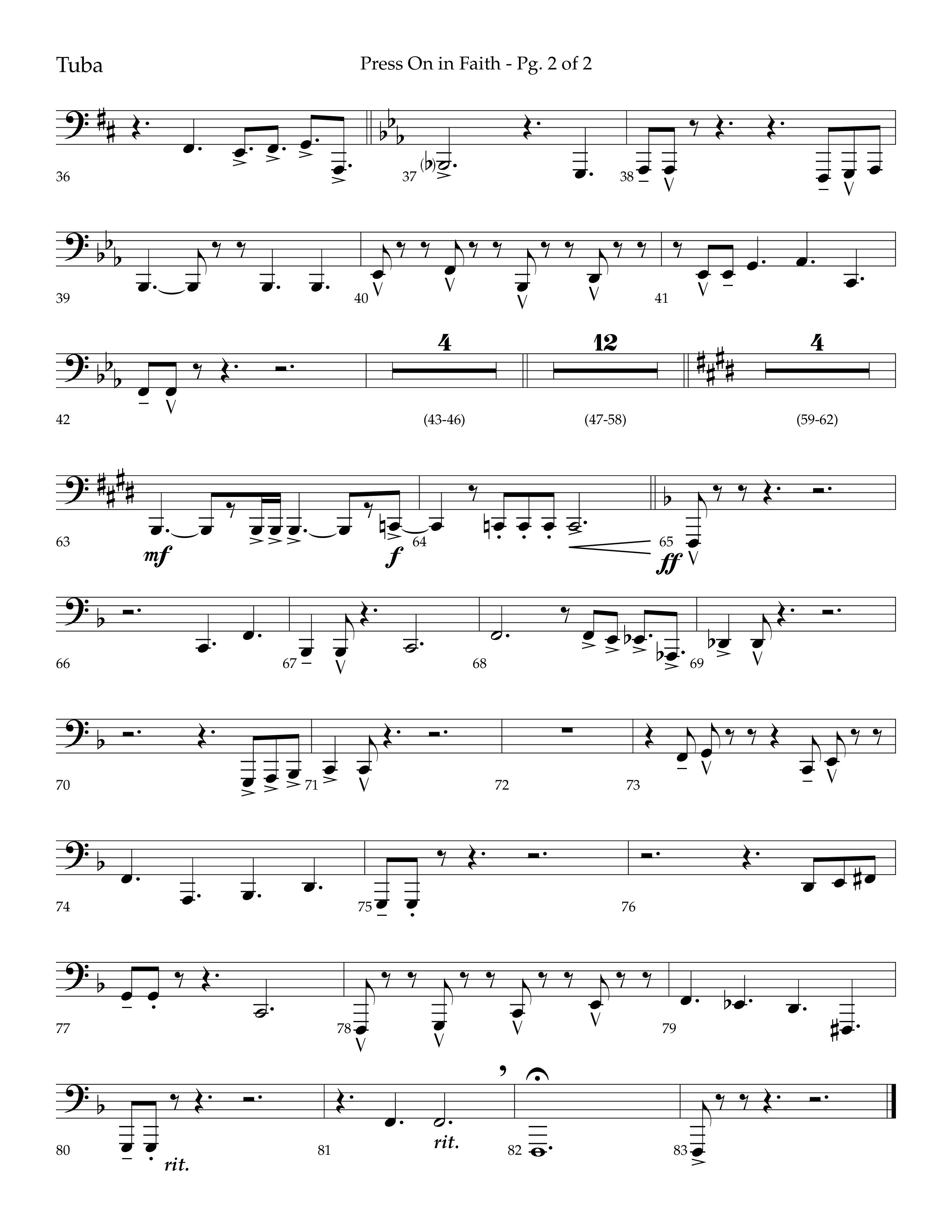 Press On In Faith with We’ve Come This Far By Faith Choral Anthem SATB Tuba (Lifeway Choral / Orch. Bradley Knight)