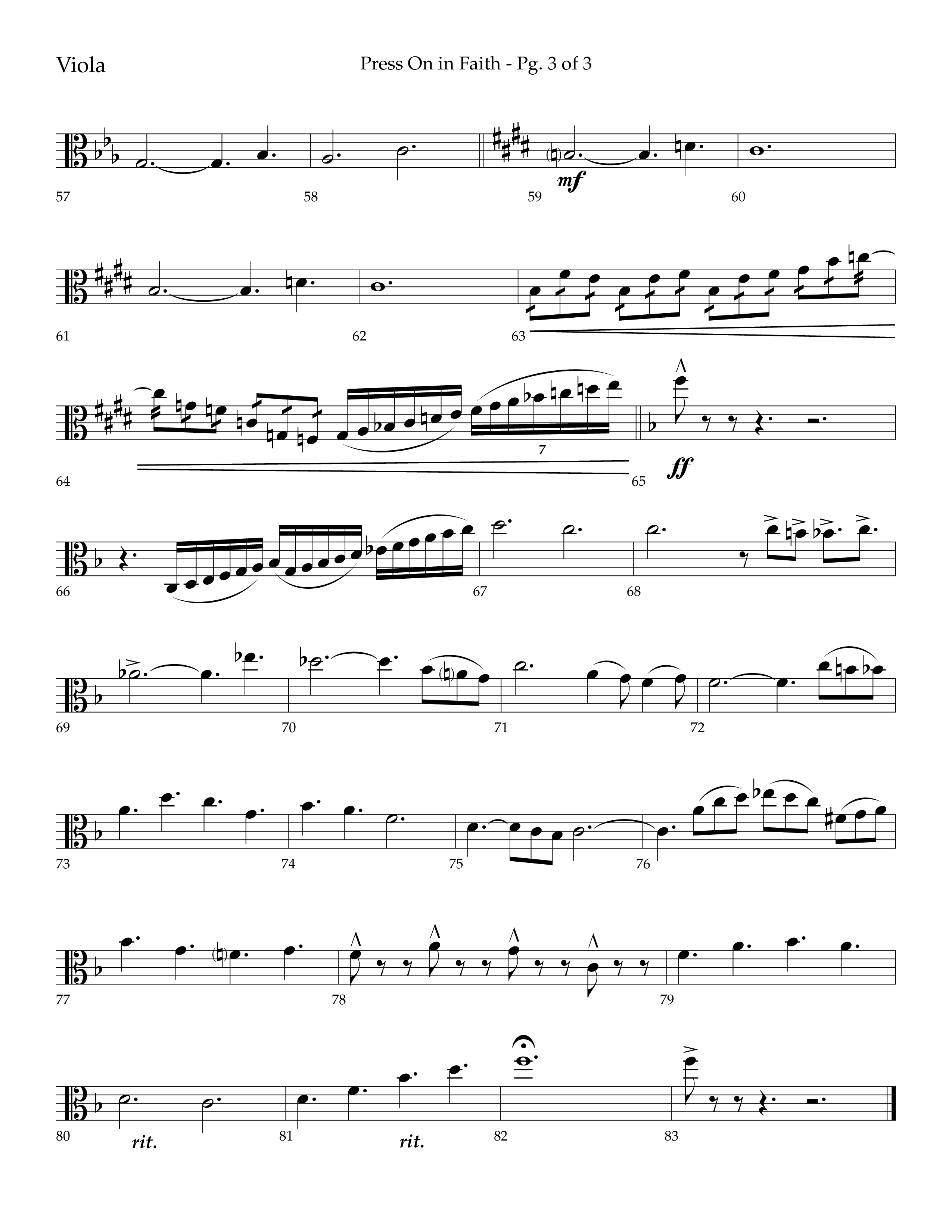 Press On In Faith with We’ve Come This Far By Faith Choral Anthem SATB Viola (Lifeway Choral / Orch. Bradley Knight)